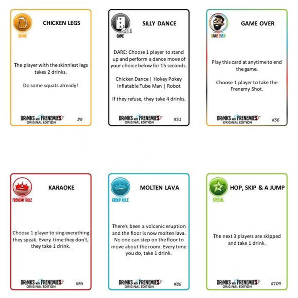 Be Games LLC Quality Drink with Frenemies Game for 3 Players Ages 18+ and Up