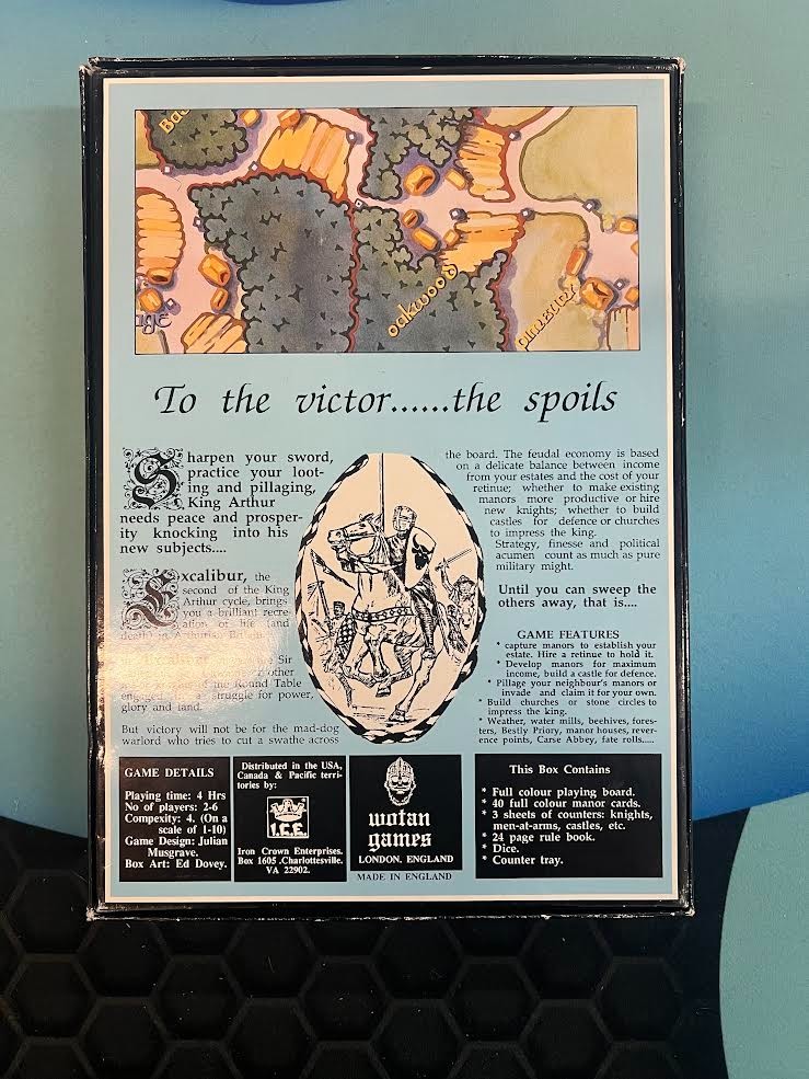 1989 Vintage Excalibur Board Game – Wotan Games