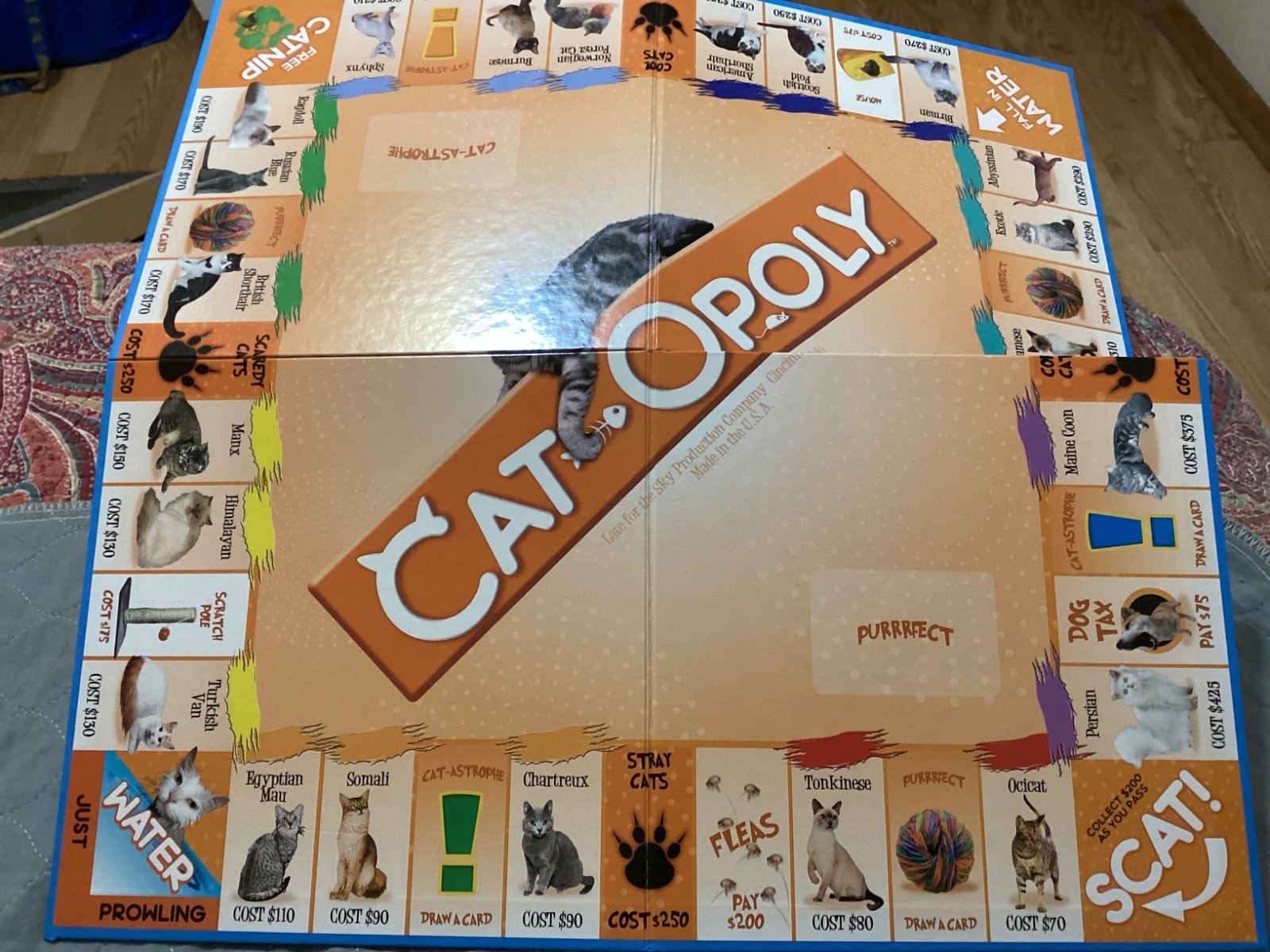 CATOPOLY COMPLETE,SEALED! PIECES BOARD GAME, EXC. COND/SIAMESE, PERSIAN/ FREE PH