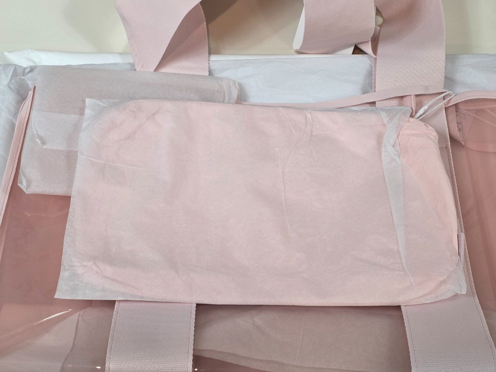 Case-Mate Mahjong Jelly Tote Set Ballet Pink Bow 4-Piece Clear Bag Rack Sleeve