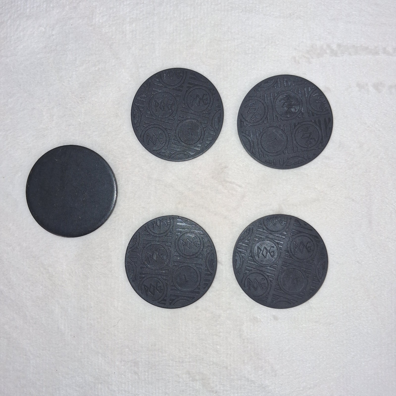 Lot of 4 Plastic POG Slammer 1994 Authentic The World Pog Federation #1 WPF