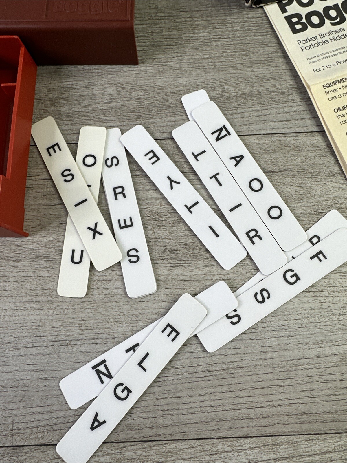 Vintage Pocket Boggle Parker Brothers 1980 Travel Game Compact Word Game