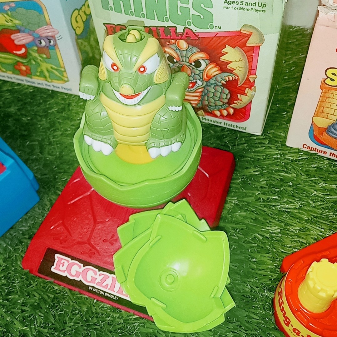 3 Games Lot Milton Bradley T.H.I.N.G.S. Eggzilla + Sir Ring-A-Lot + Grabbit 1986
