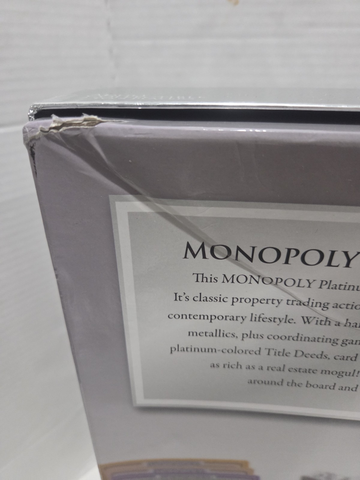 Monopoly Platinum Edition Board Game Luxury Metal Frame Collector’s Set Complete