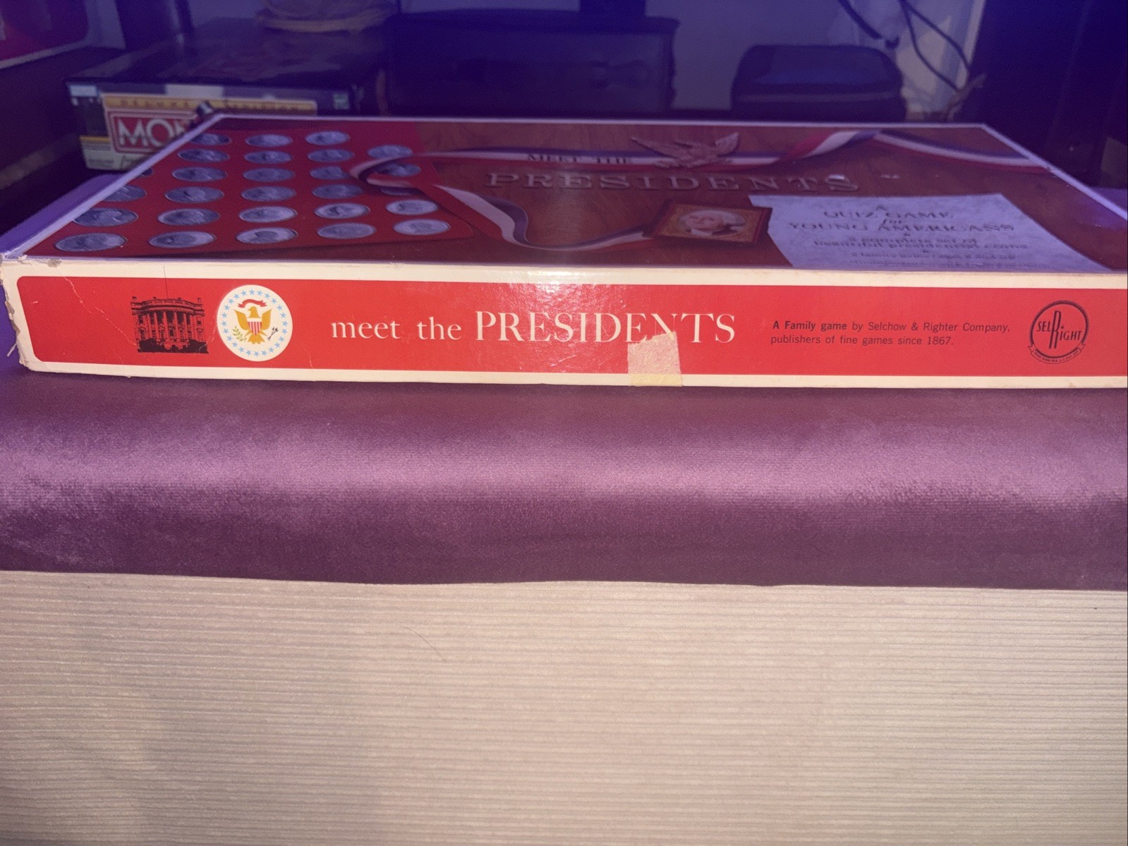 Meet the Presidents Game Vintage 1965 Selchow & Righter Original Box Complete