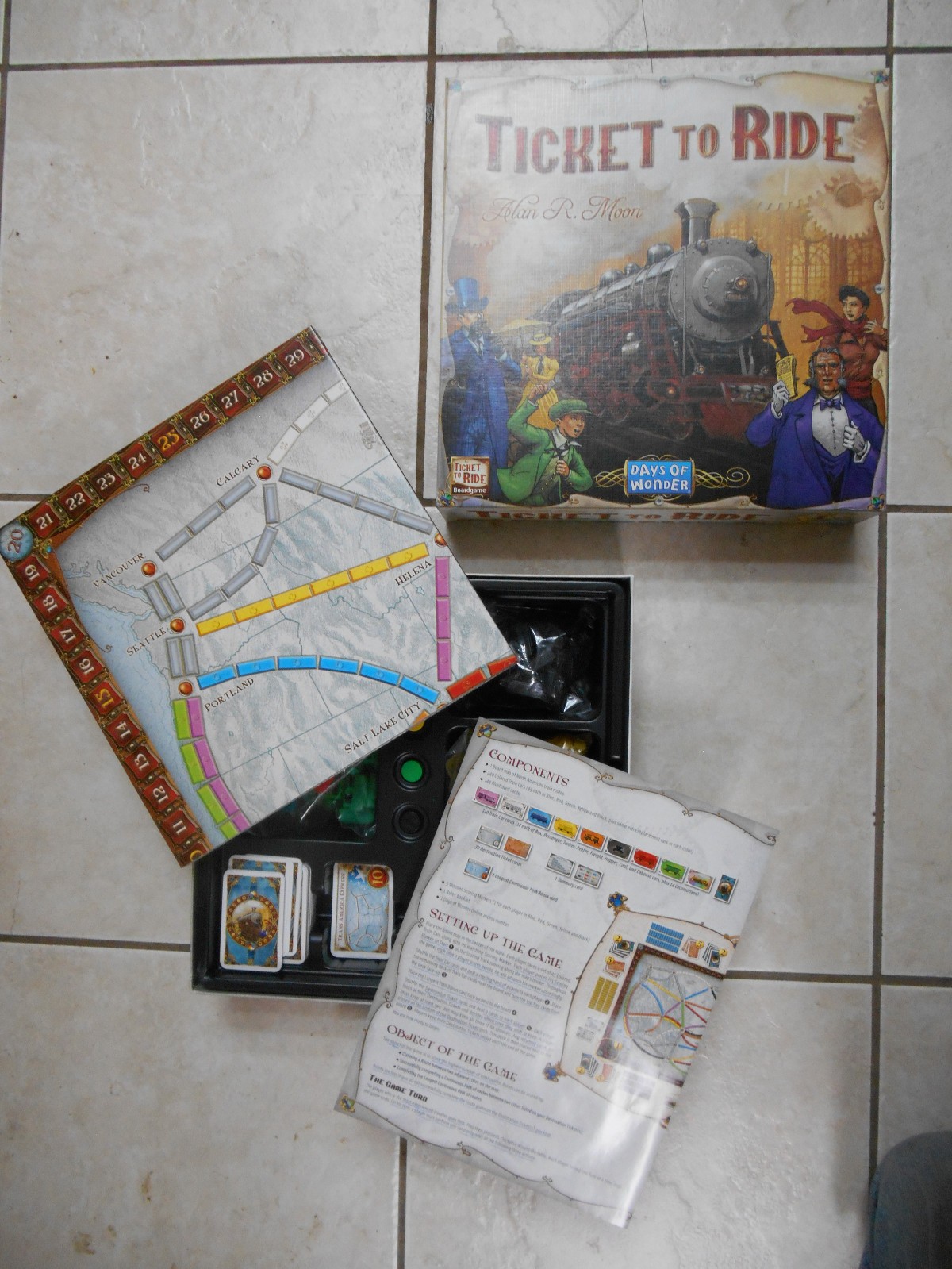Ticket to Ride Board Game Days of Wonder Train Adventure Game 2019 – Complete