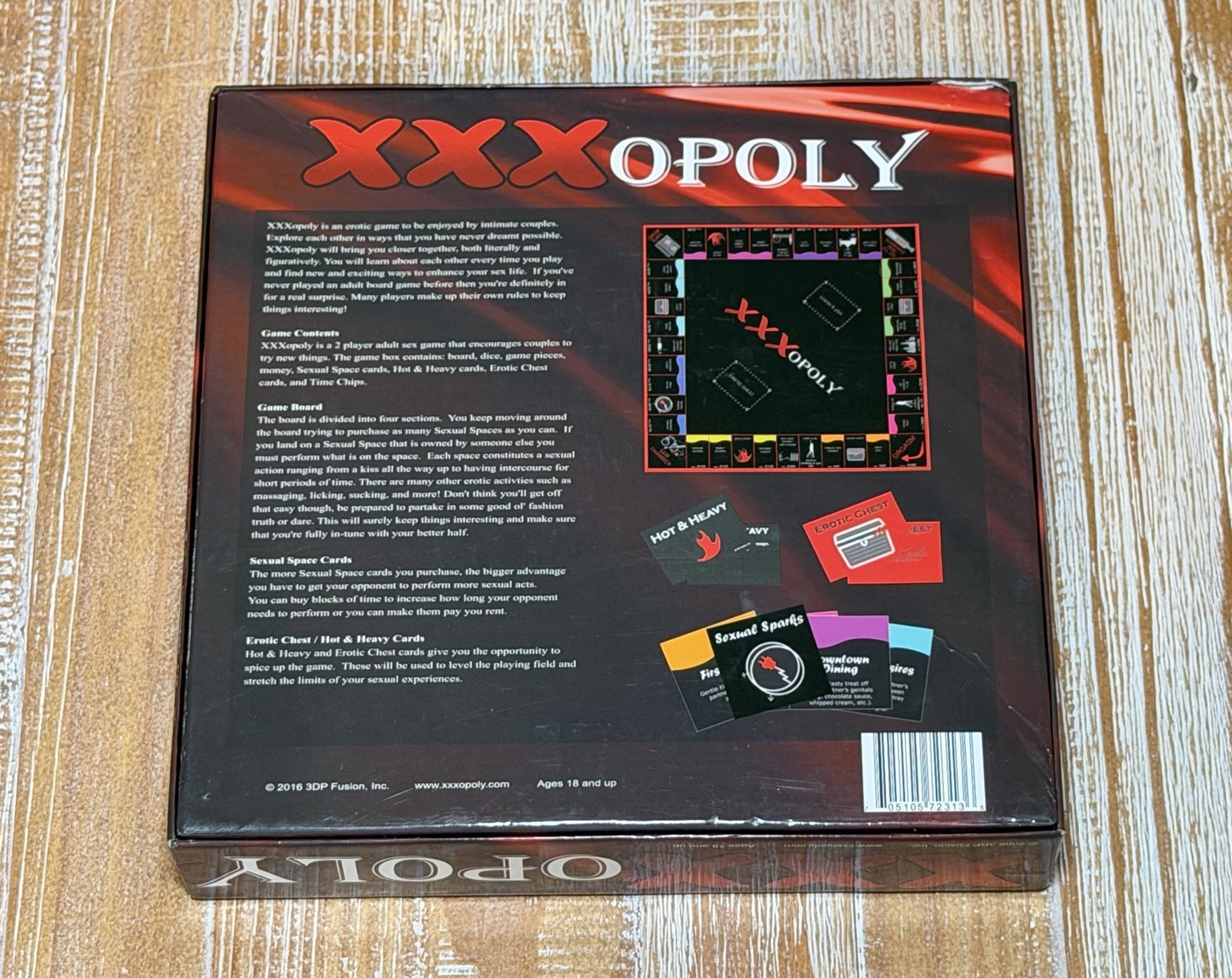 XXXopoly 3DP Fusion Erotic Adult Board Game For Ages 18+ Open Box Complete