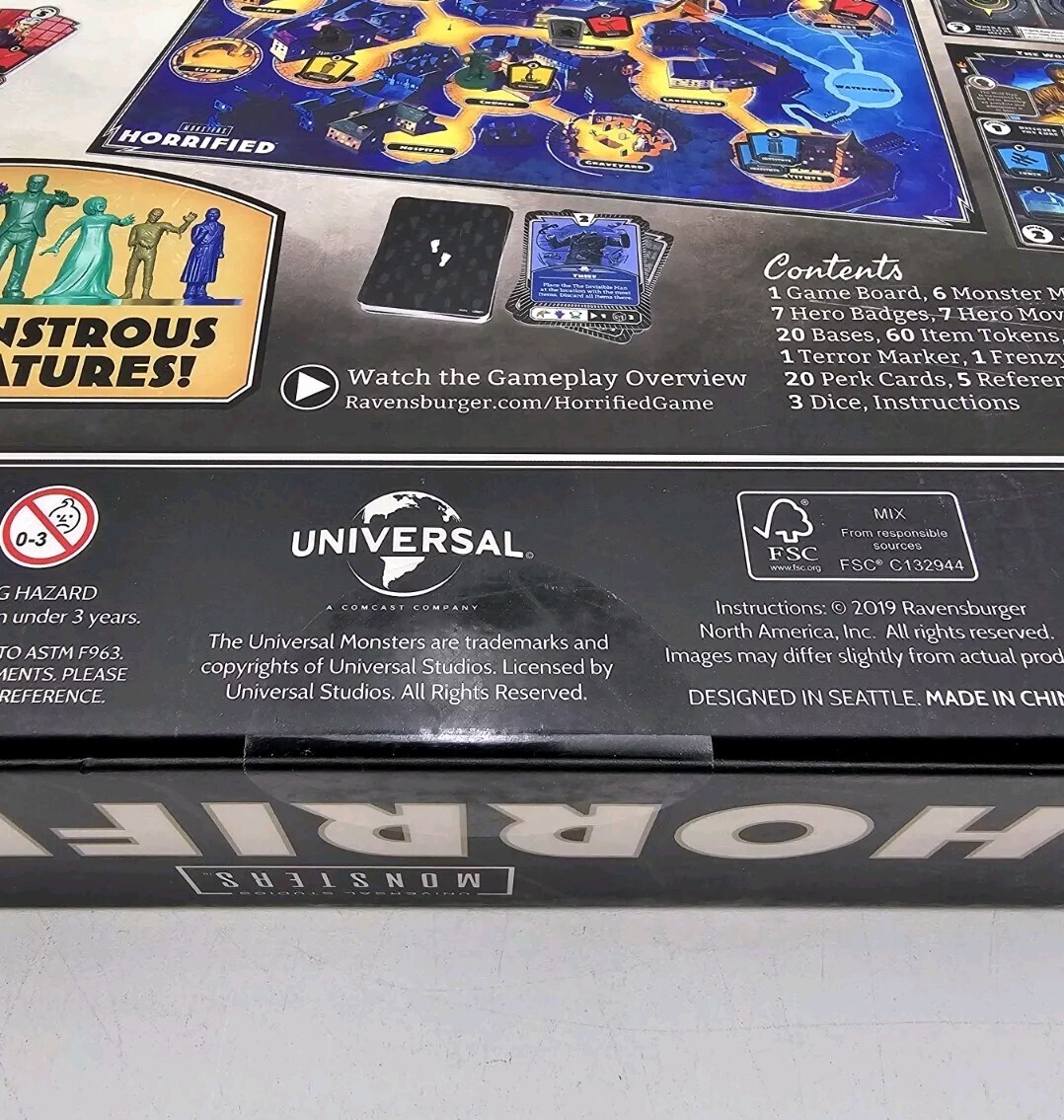 Horrified Universal Monsters Strategy Board Game