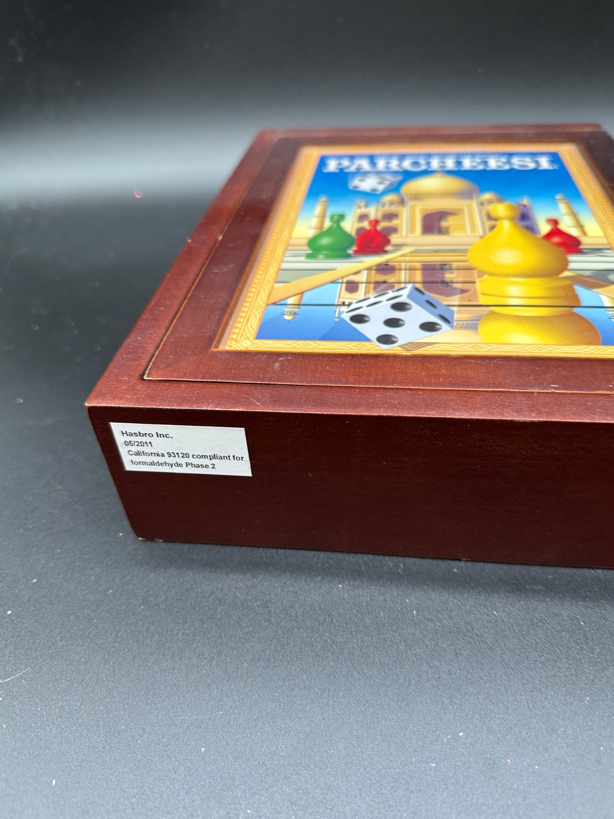 Bookshelf Edition in Wood Box of Board Game Parcheesi 2011 COMPLETE