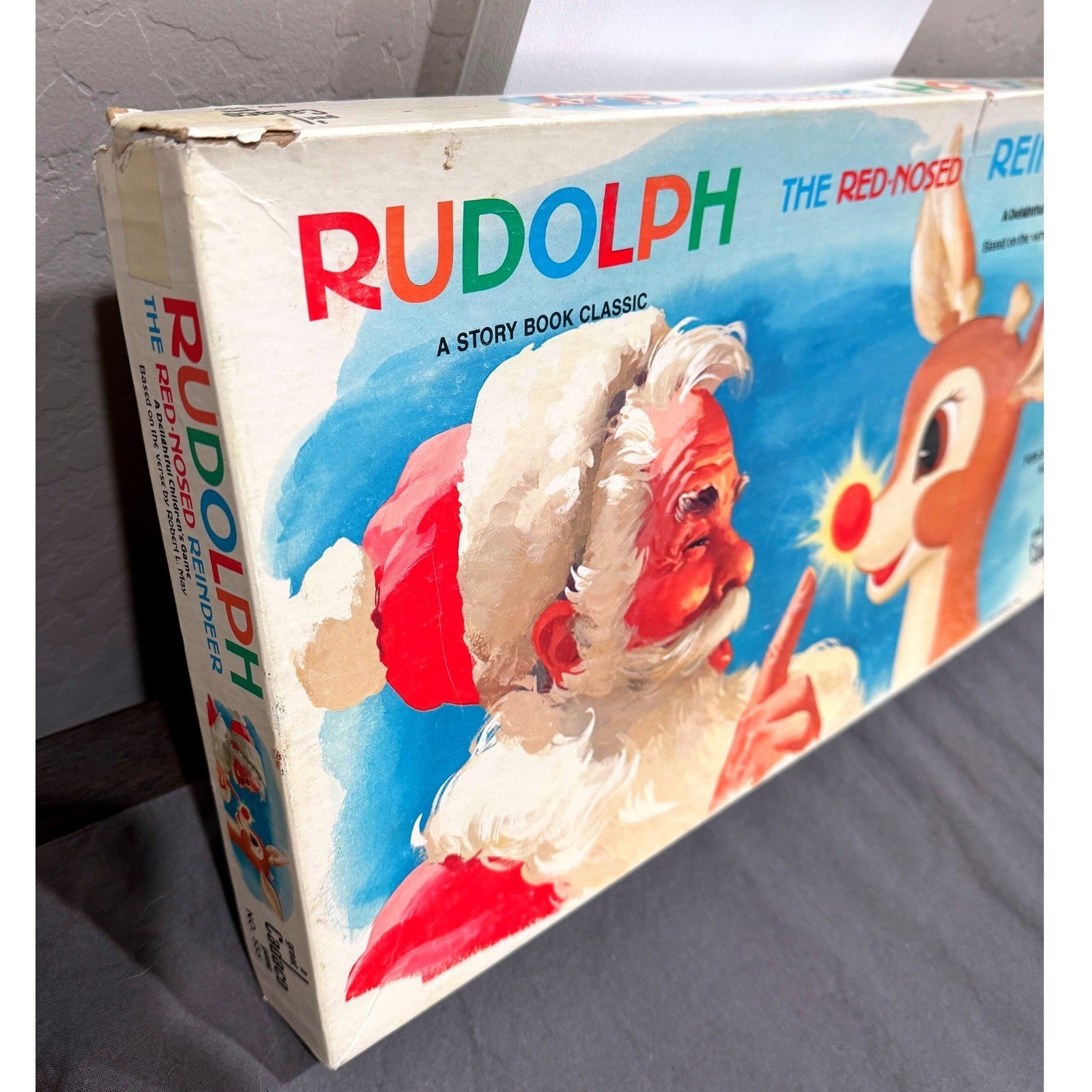 Vintage 1977 Rudolph the Red-Nosed Reindeer Cadaco Board Game Complete
