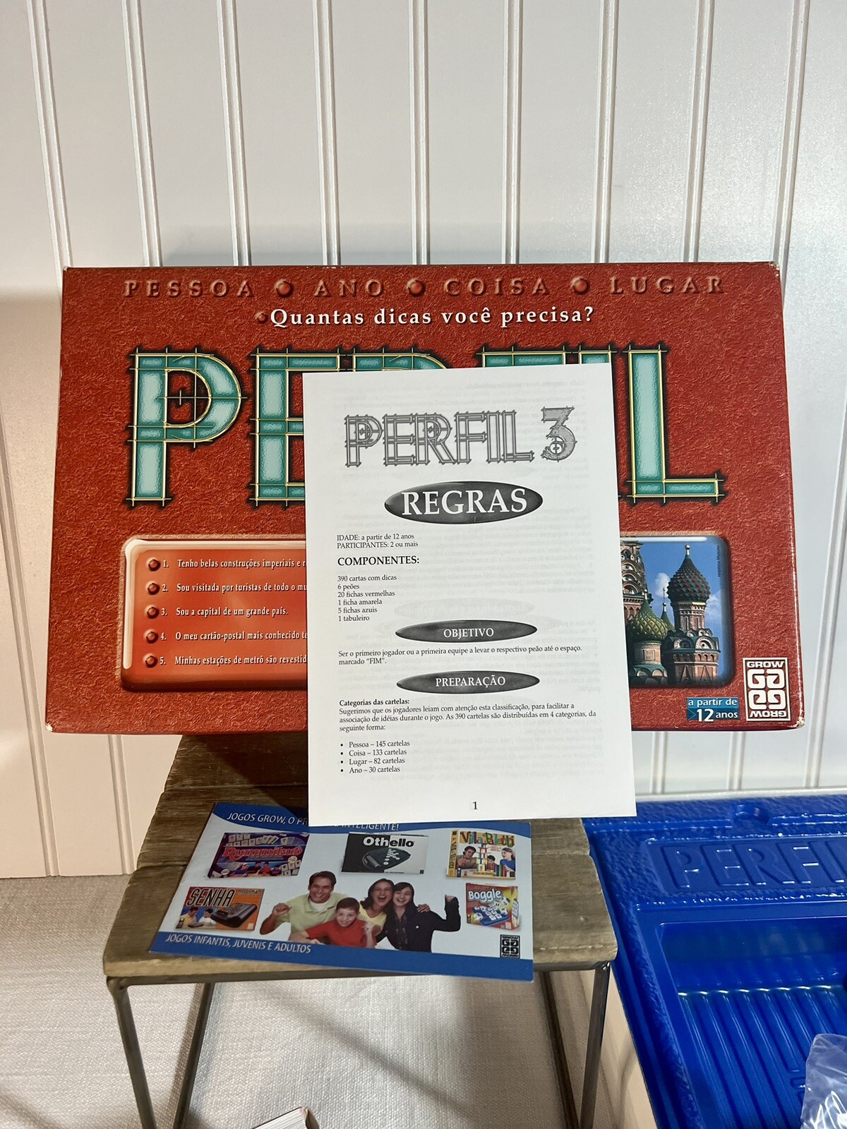 Jogo Perfil 3 Board Game By Grow Brazil Portuguese New Old Stock 12 Years And Up