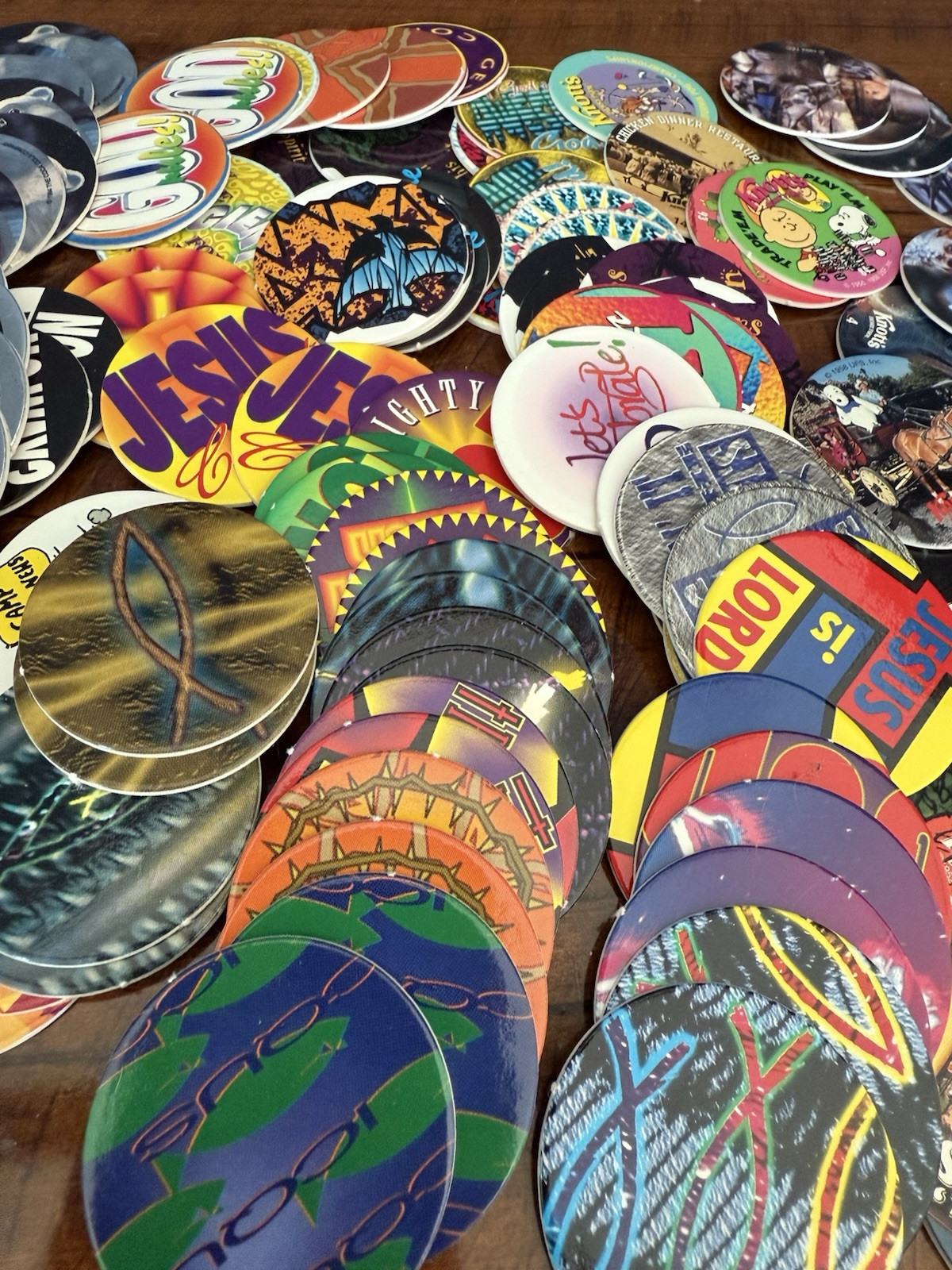 150+ Pog, Milk cap LOT 1994-1995 Knotts Berry Farm Coke The Mask Wizard Of OZ +