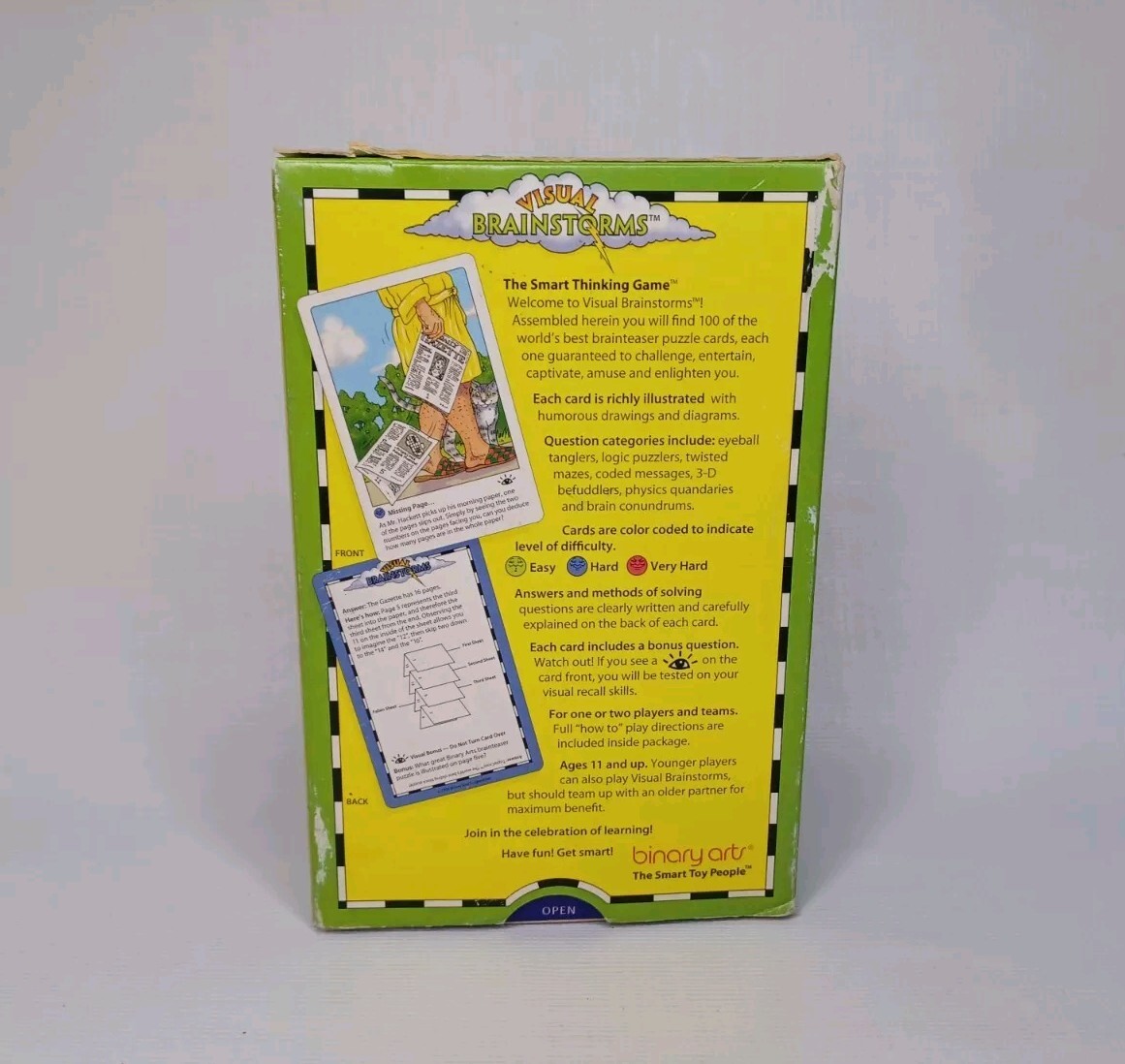 Visual Brain Storms The Smart Thinking Game Cards Binary Arts