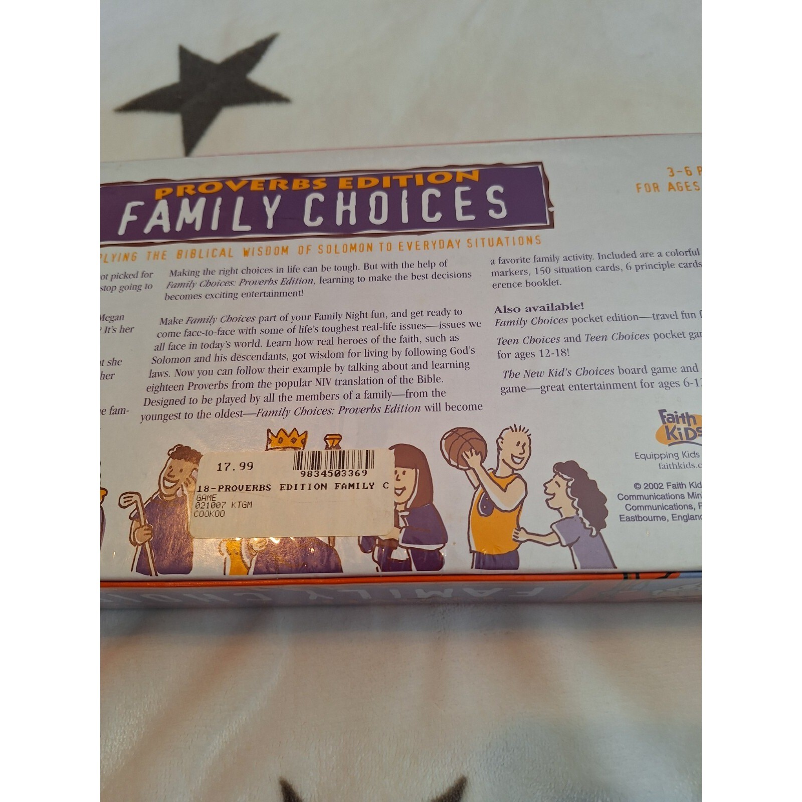 FAMILY CHOICES Proverb Edition BOARD GAME Discontinued 2002 Learning Xian Morals