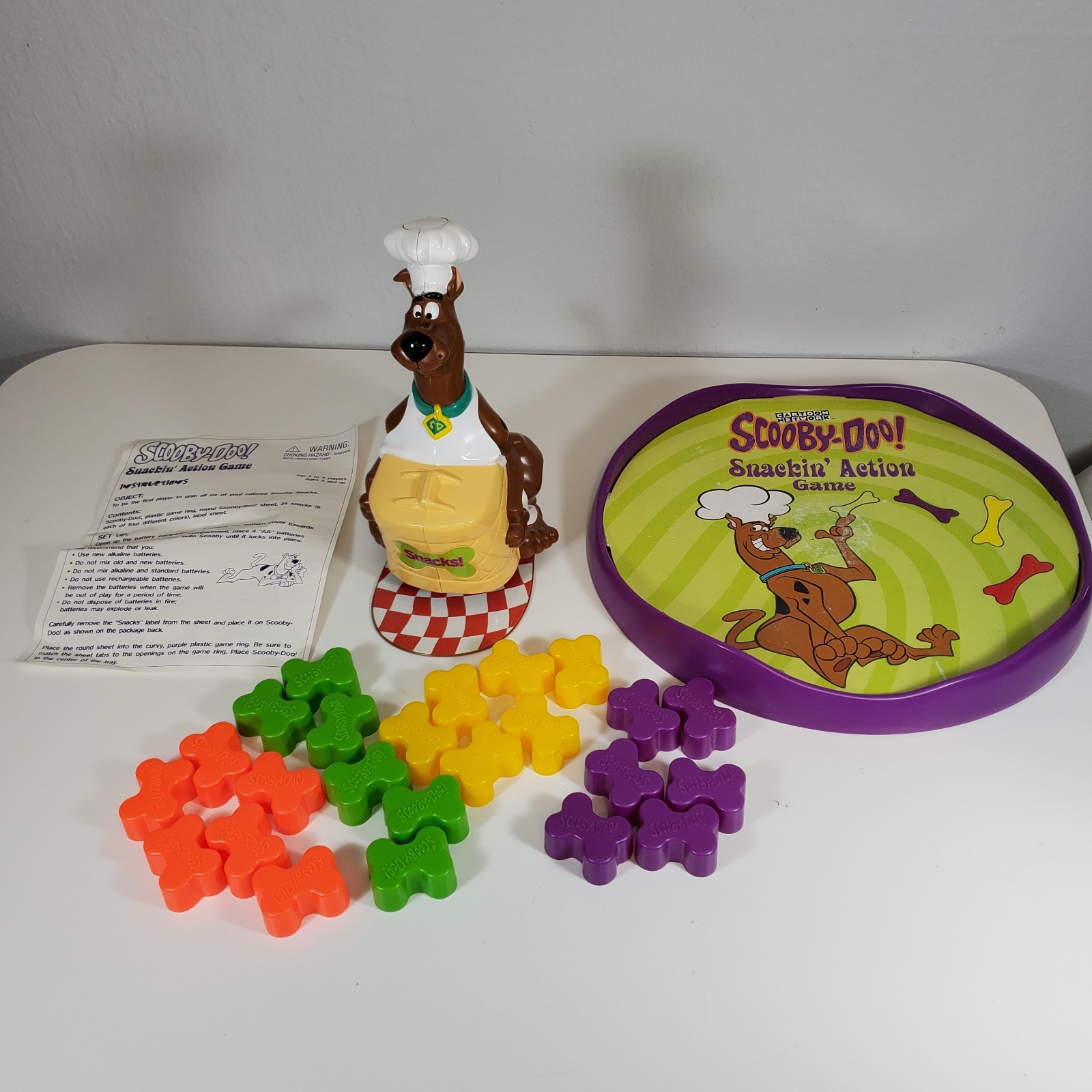 Scooby Doo Snackin Action Kids Board Game Cartoon Network Complete Tested Works