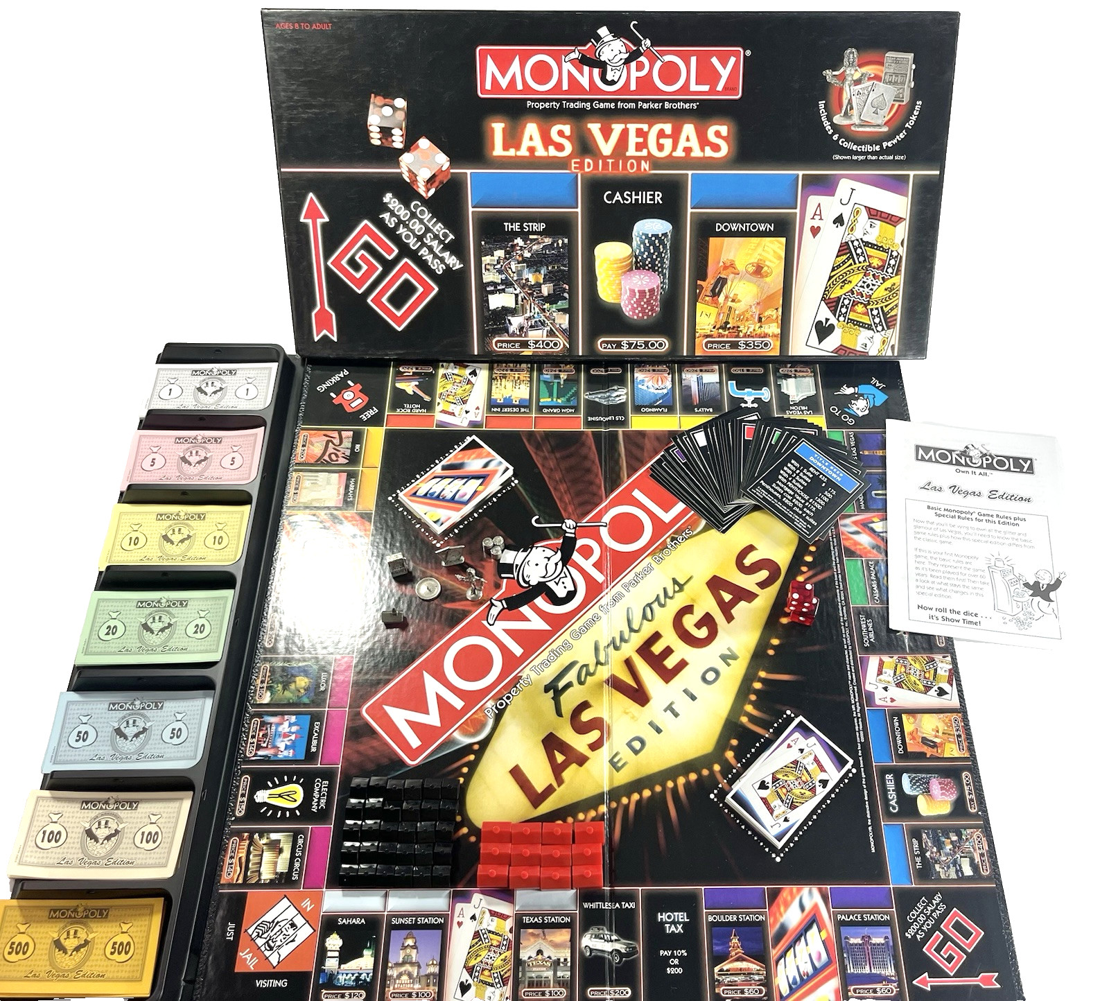 Monopoly Las Vegas Edition Parker Brothers Vintage 2000 Board Game Complete