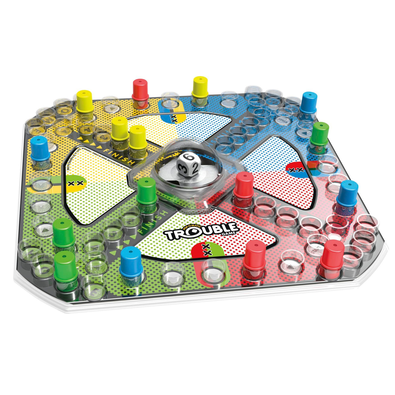 Hasbro Gaming Trouble Board Game for Kids Ages 2.0 H x 11.0 L x W, Vary