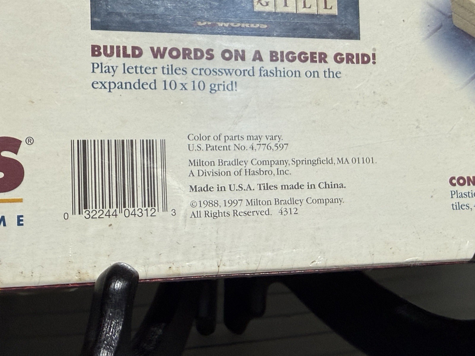 Up Words Word Board Game Milton Bradley 1997 Sealed Box Damage See Pics