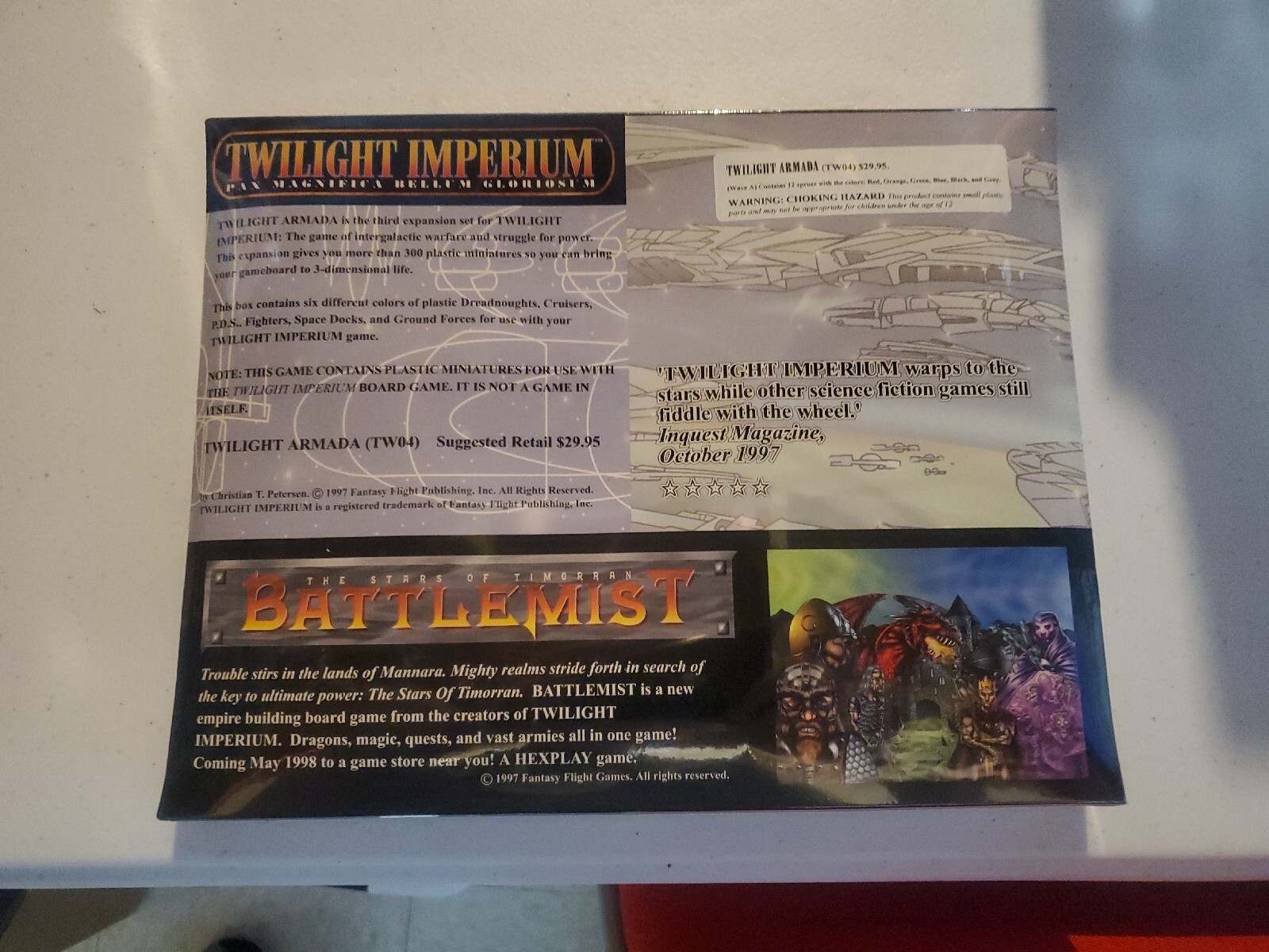 Fantasy Flight Games Twilight Imperium Twilight Armada expansion 1997 rare New