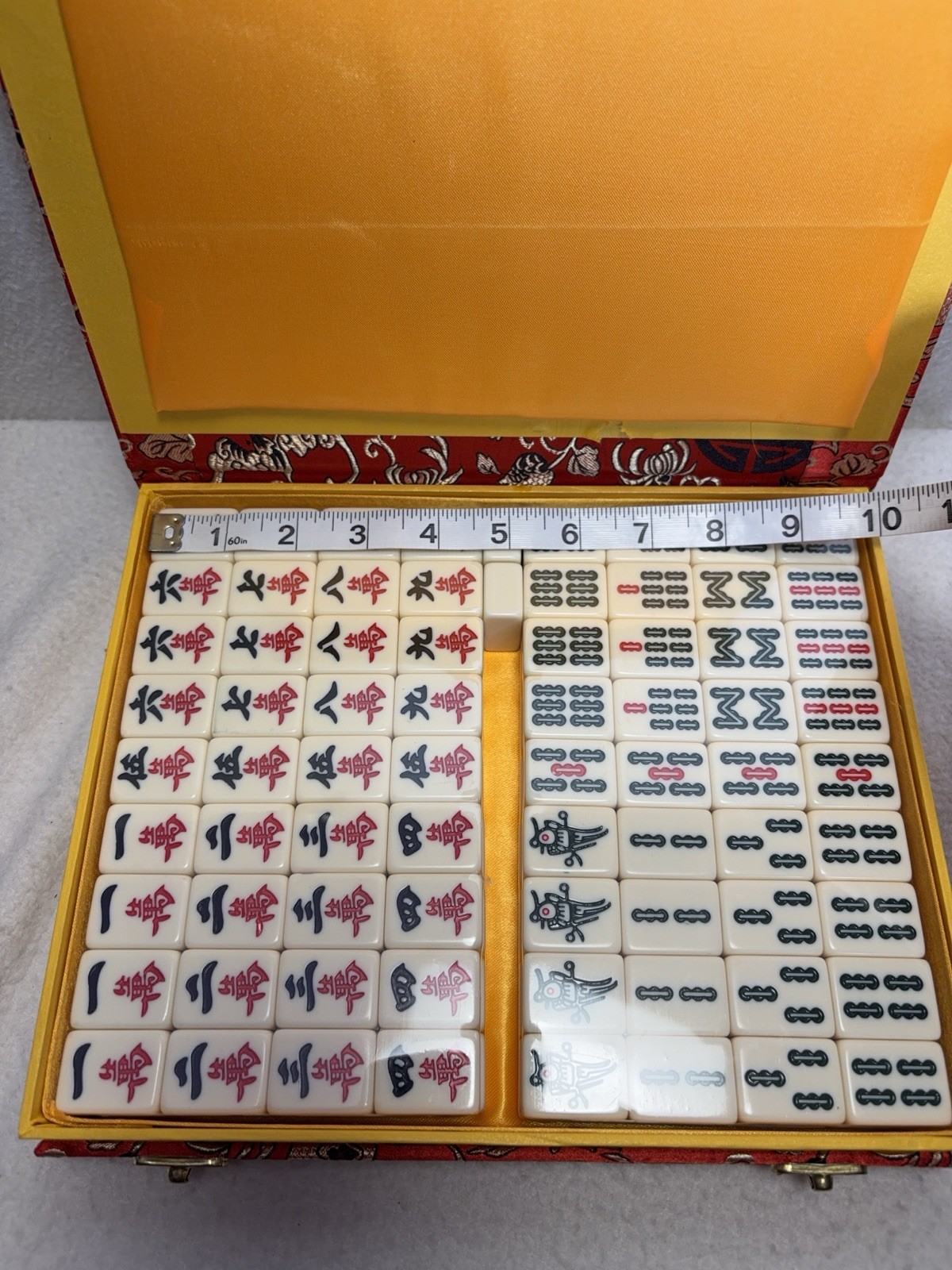 Hey! Play! Chinese Mahjong Game Set with 146 Tiles, Dice, and Ornate Storage…