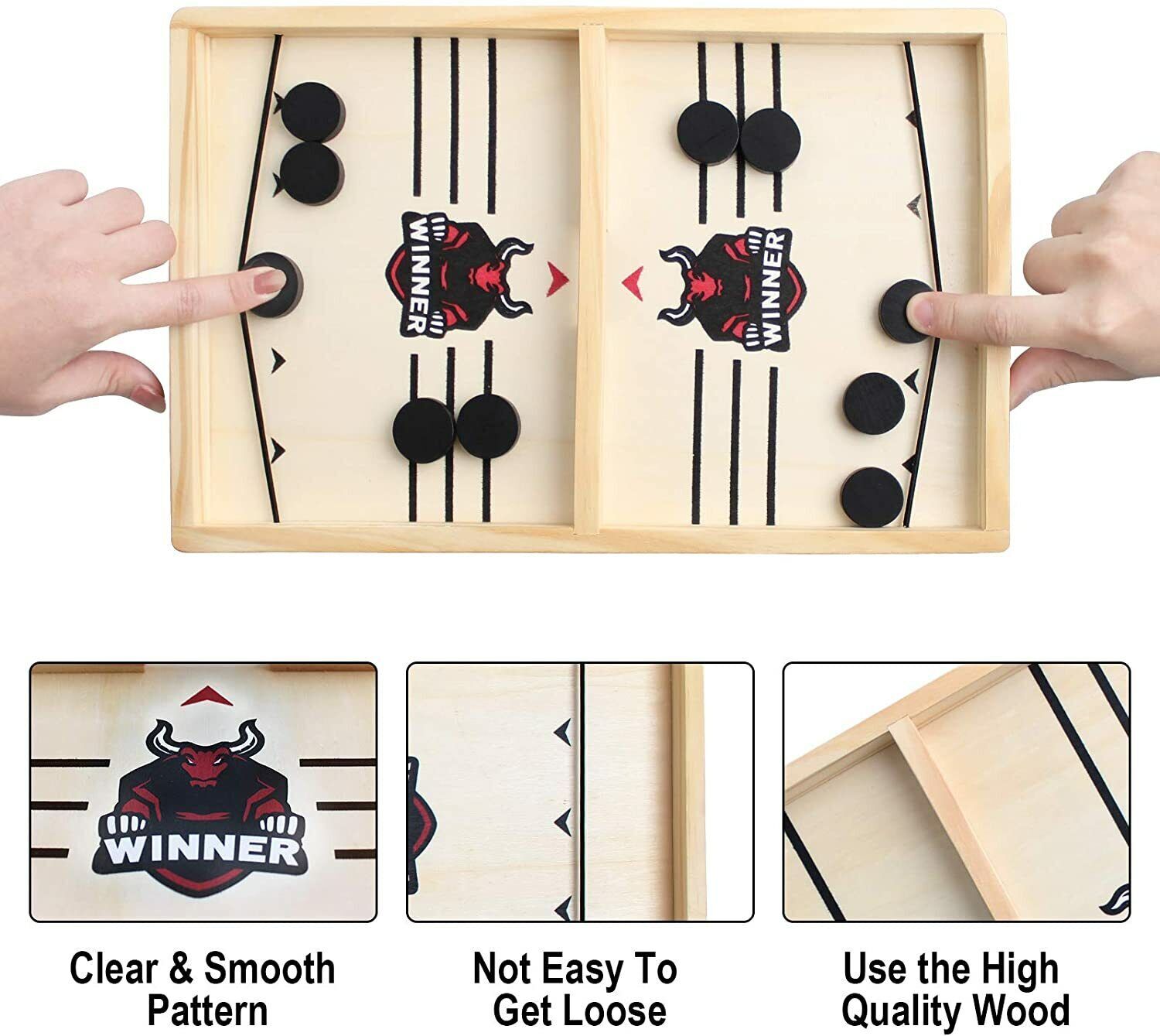 Paced Winner Board Games Fast Sling Puck Desktop Game Slingshot Games Toy f/Kids