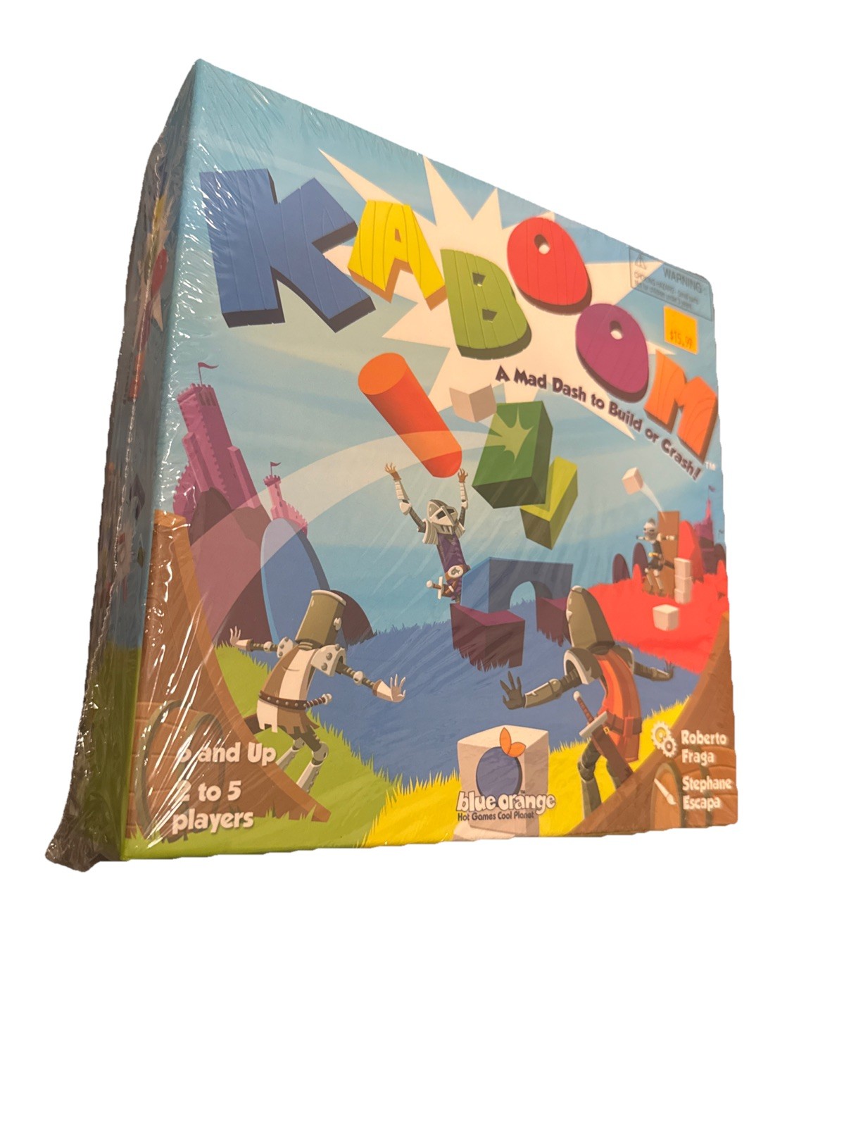 KABOOM Building Stacking Crashing Board Game 2013 Blue Orange Games