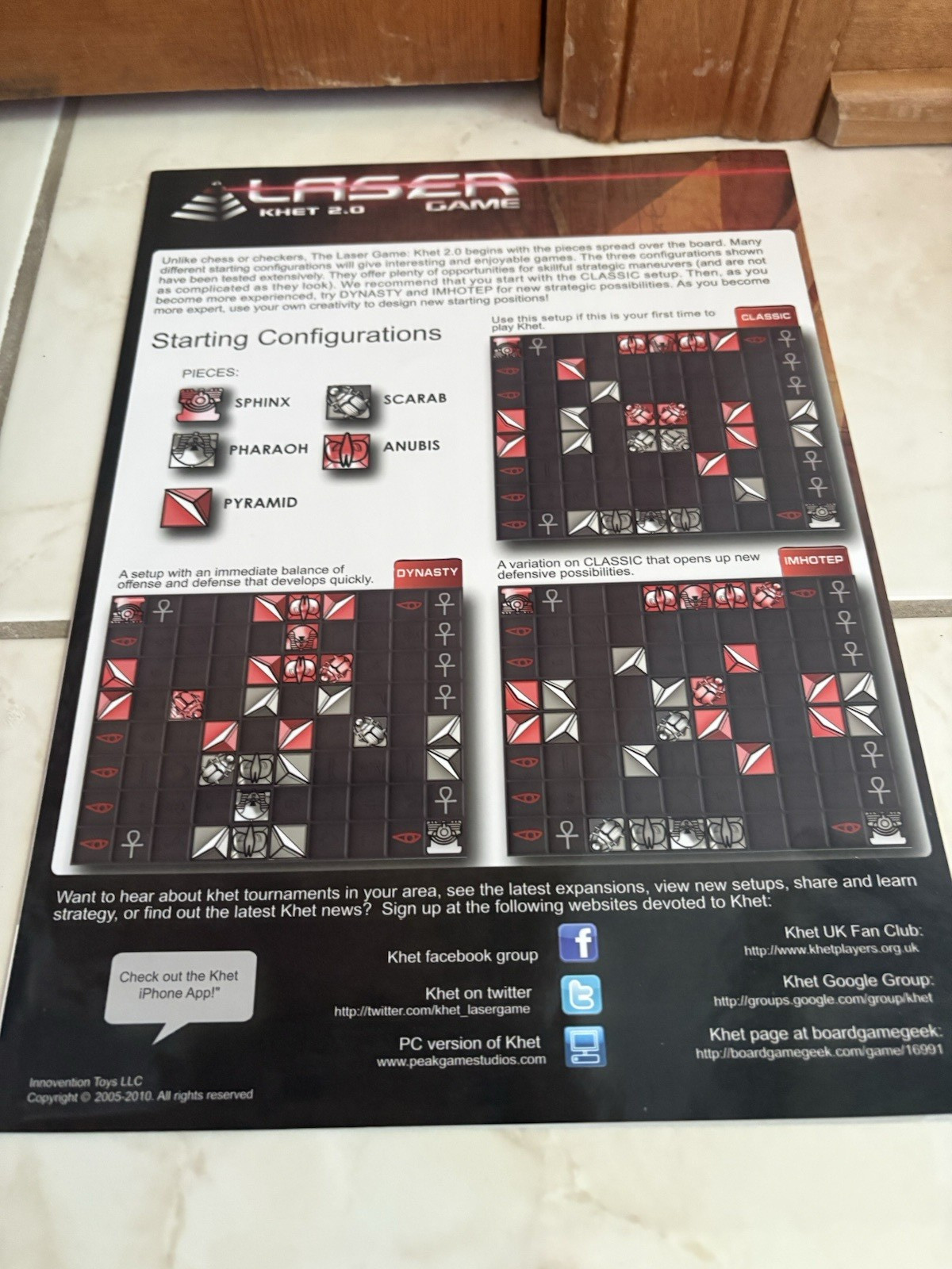 Laser Khet 2.0 Game Classic Strategy Innovation Toys Complete Mensa Winner