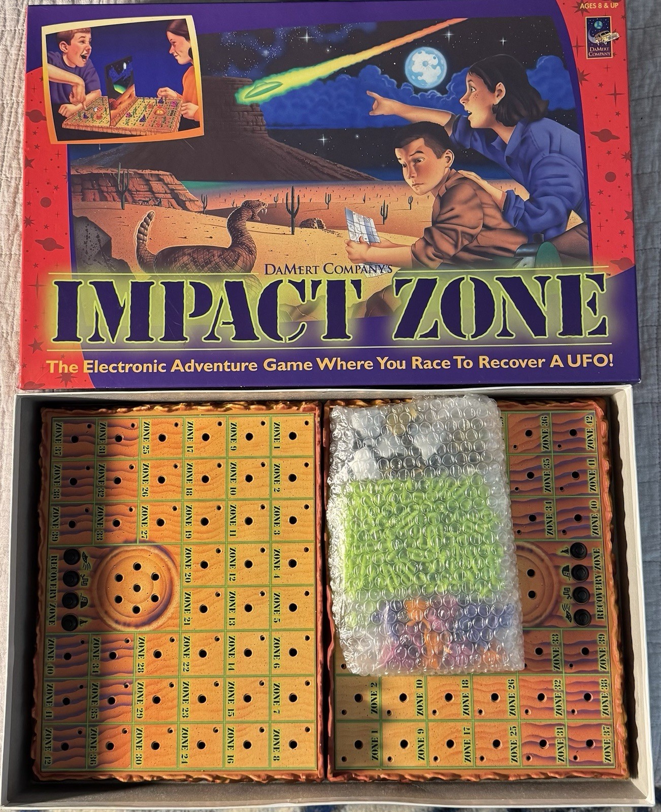 DaMert Impact Zone Board Game Vintage 1998 R10231 Complete Open Box, Tested.