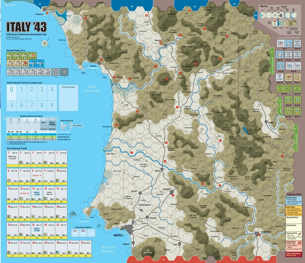 GMT Games: Italy ’43 – NEW – Fifth Army’s Advance to the Gustav Line