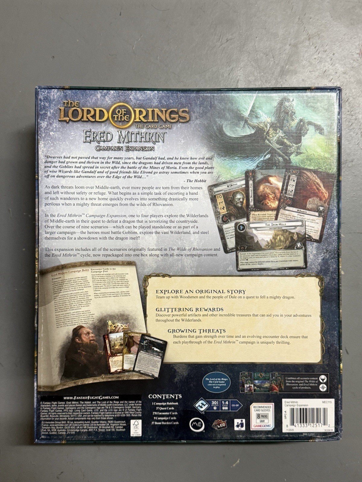 LOTR LCG Ered Mithrin Campaign & Hero Expansion Lot Sealed