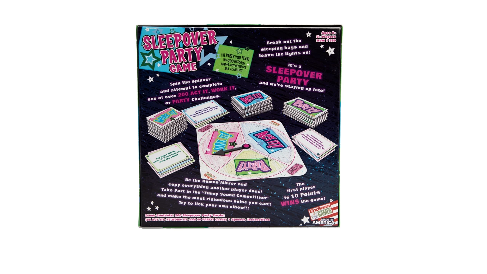 Sleepover Time Party Game with 200 Activities for Ages 8 and Up