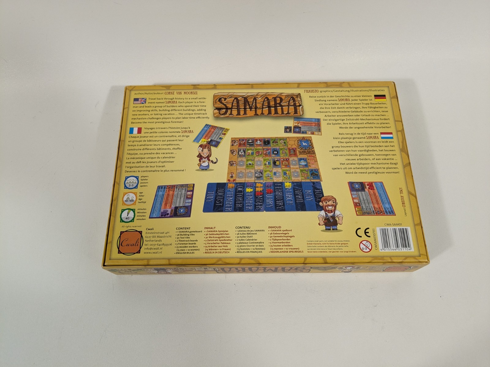 Samara Board Game Cwali Corne Van Moorsel English + Expansion 1 & 2 Euro Game