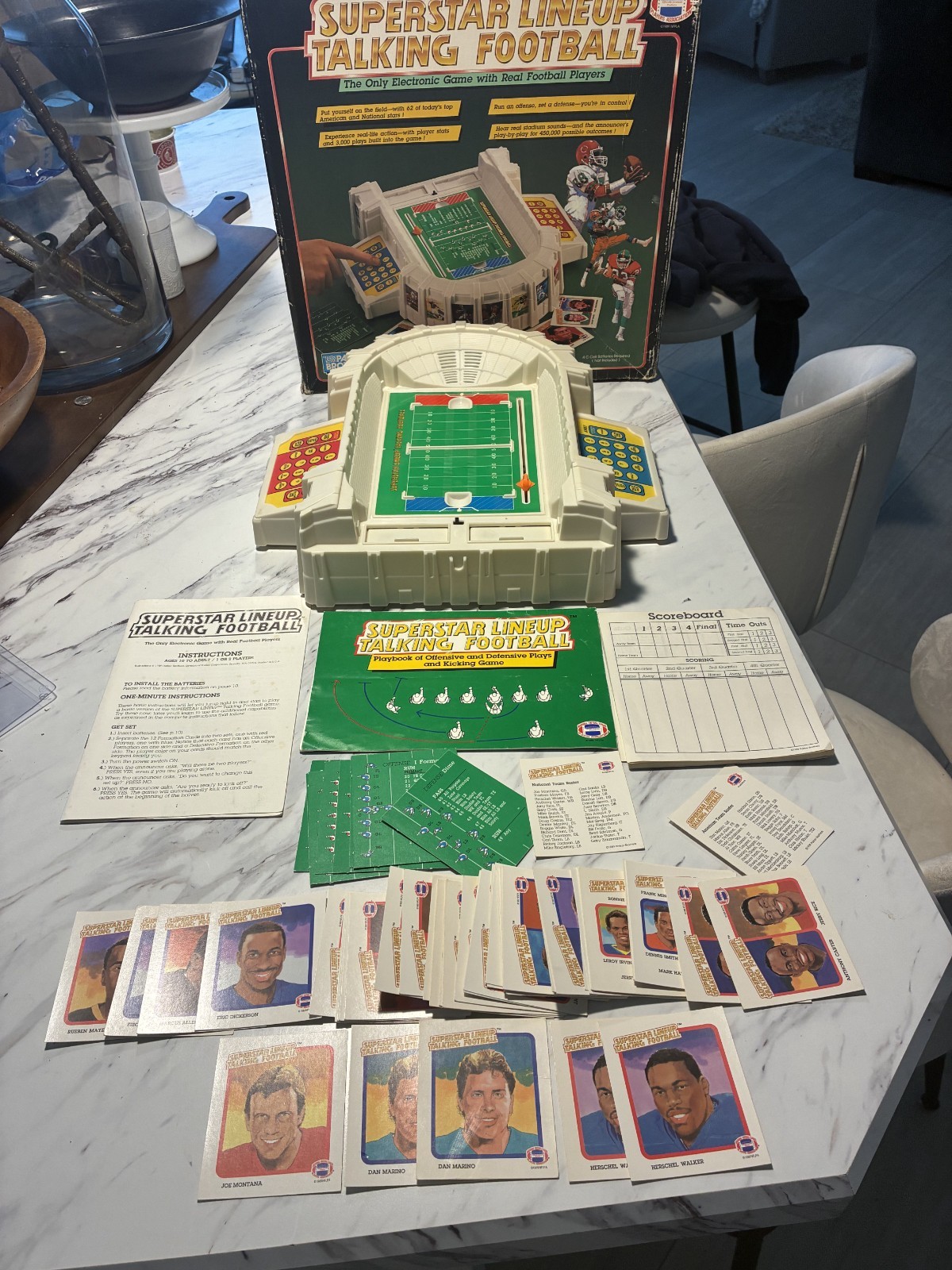 Vintage 1989 Parker Brother Superstar Talking Football WORKING Complete in Box