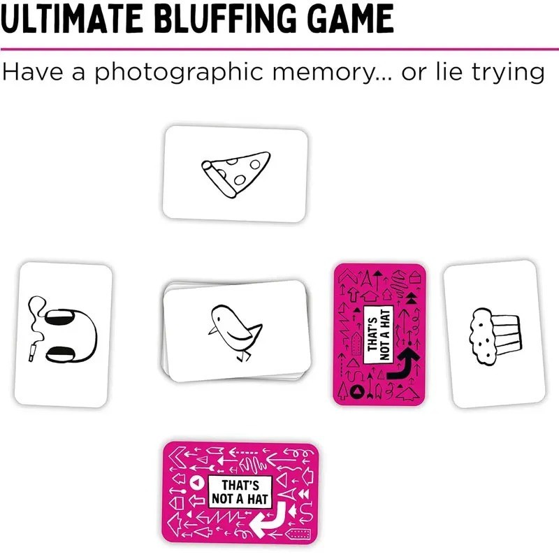 That’S Not a Hat – Fun Bluffing & Memory Party Game for All Ages Components