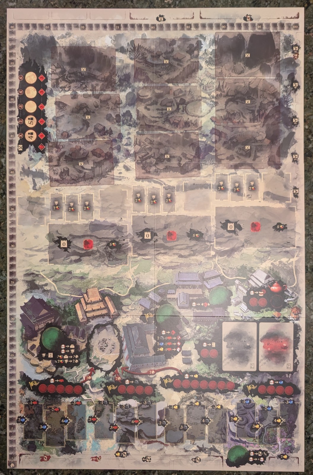 The Great Wall Bundle + Expansions + Playmat. New open box. Missing Rule book.