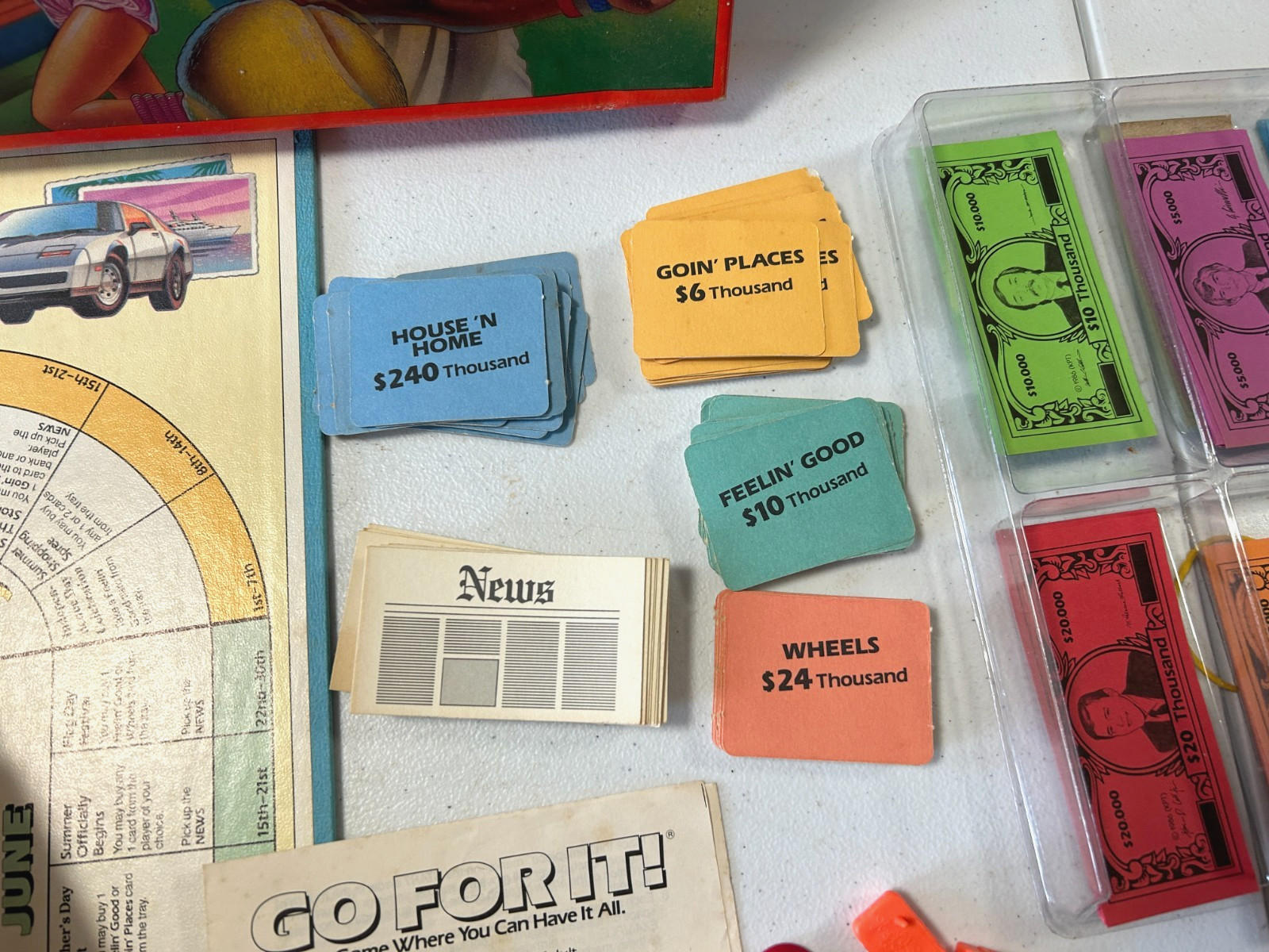 Vintage 1986 Go For It Board Game by Parker Bothers, NICE