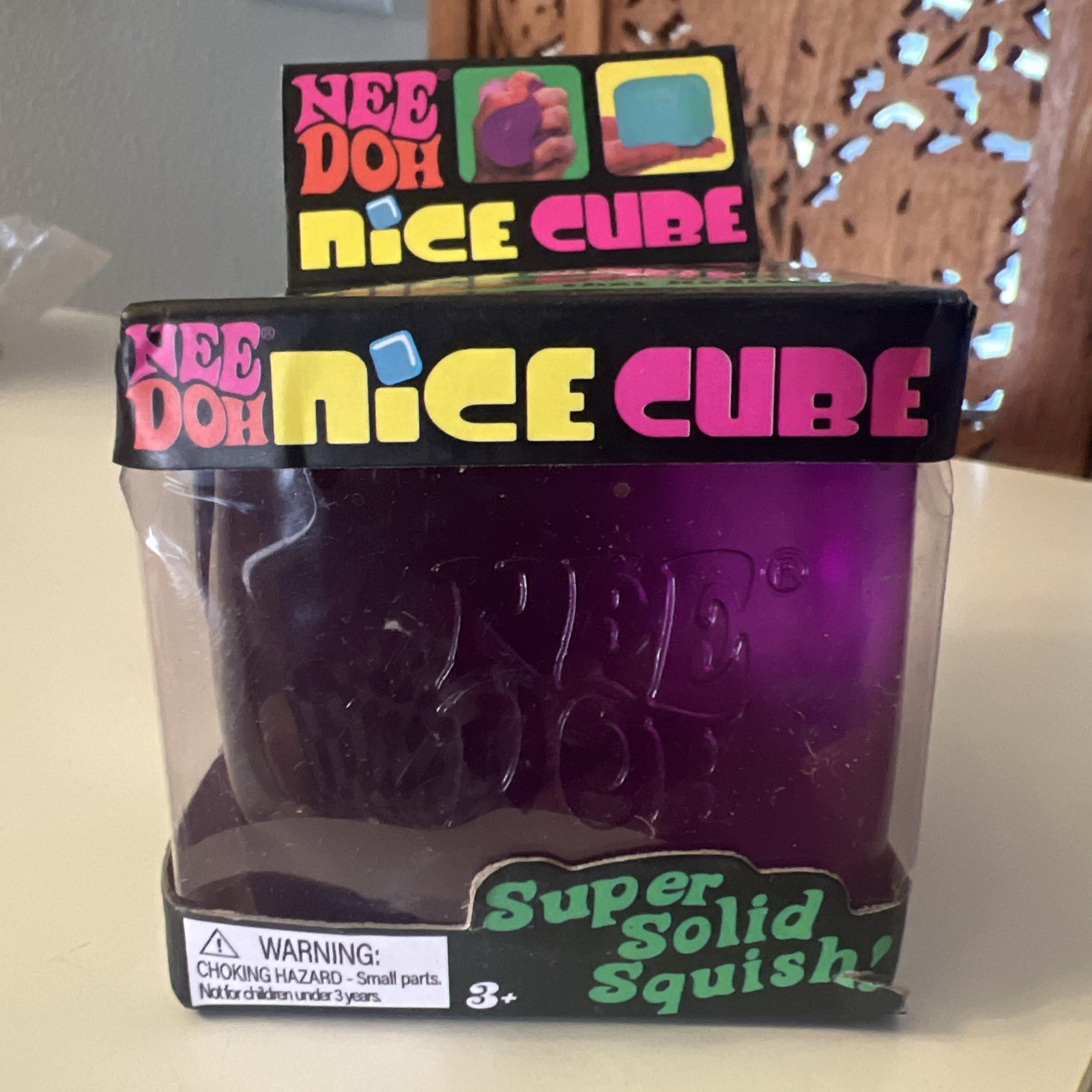 Nee Doh Schylling Needoh Nice Cube PURPLE Authentic Manipulative Toy NEW in Box