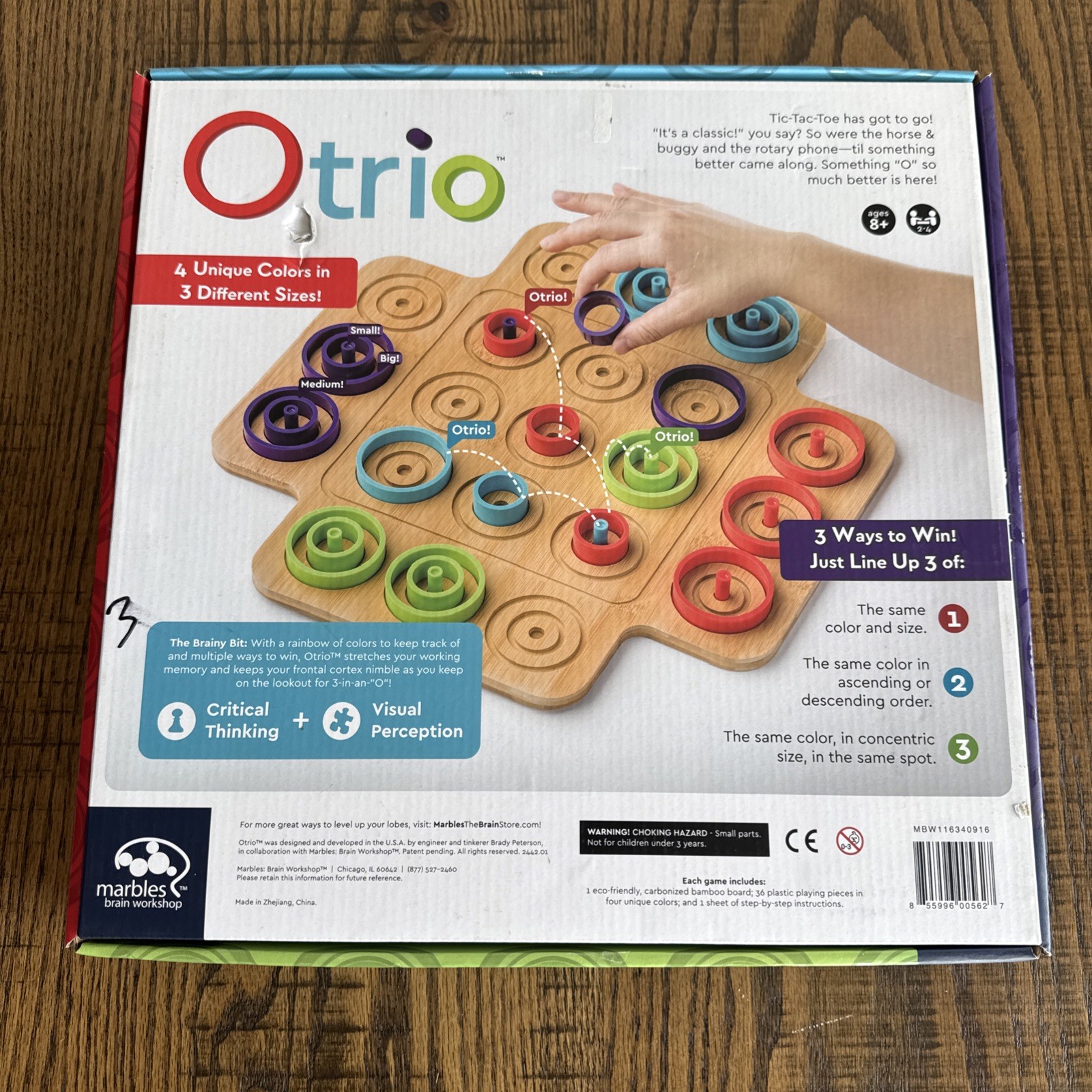 OTRIO DELUXE Board Game 100% COMPLETE EUC Marbles Brain Workshop