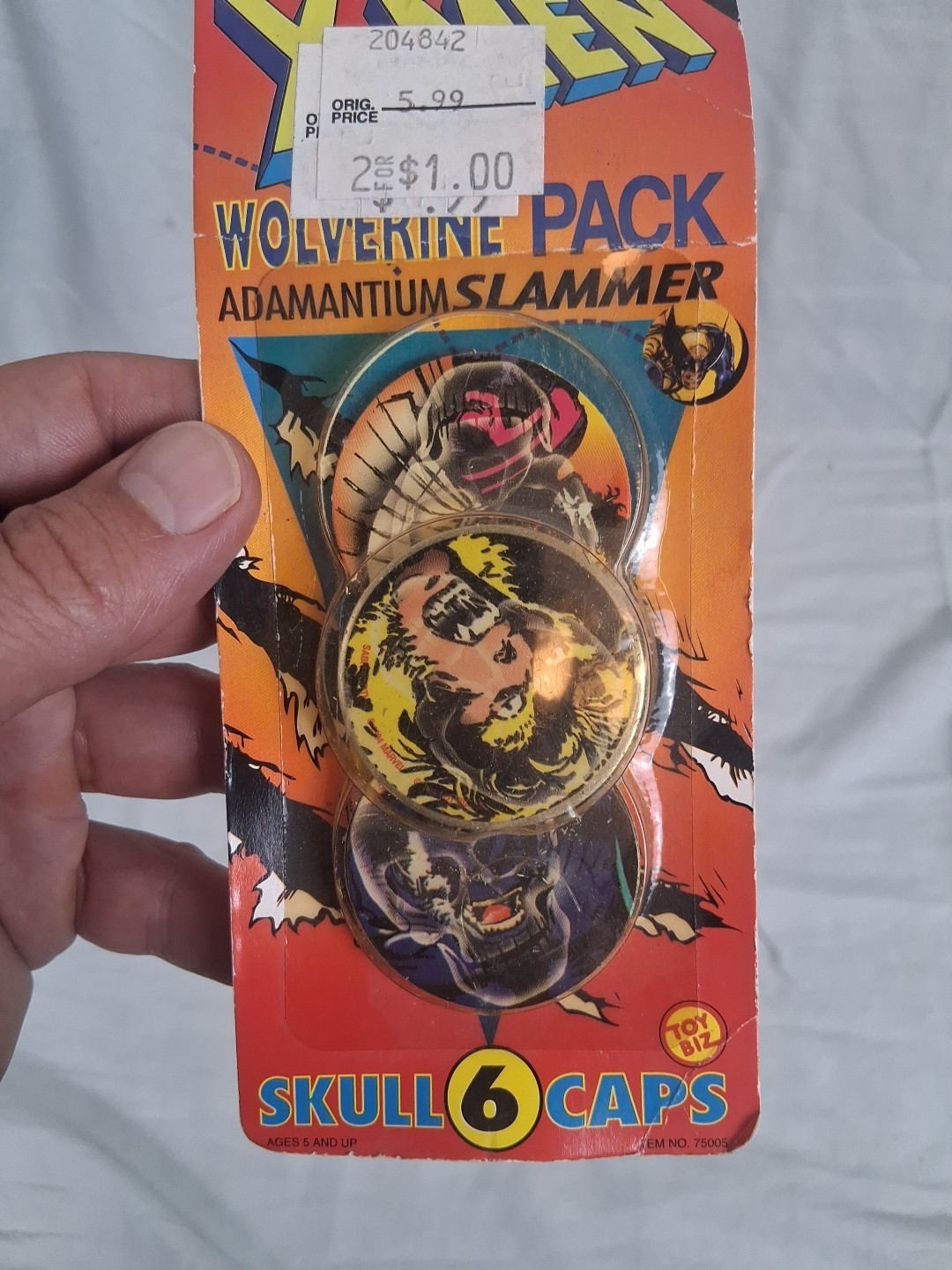 Marvel X-Men Action Hour Hero Pack Pogs Slammer Wolverine Set Vintage 90s