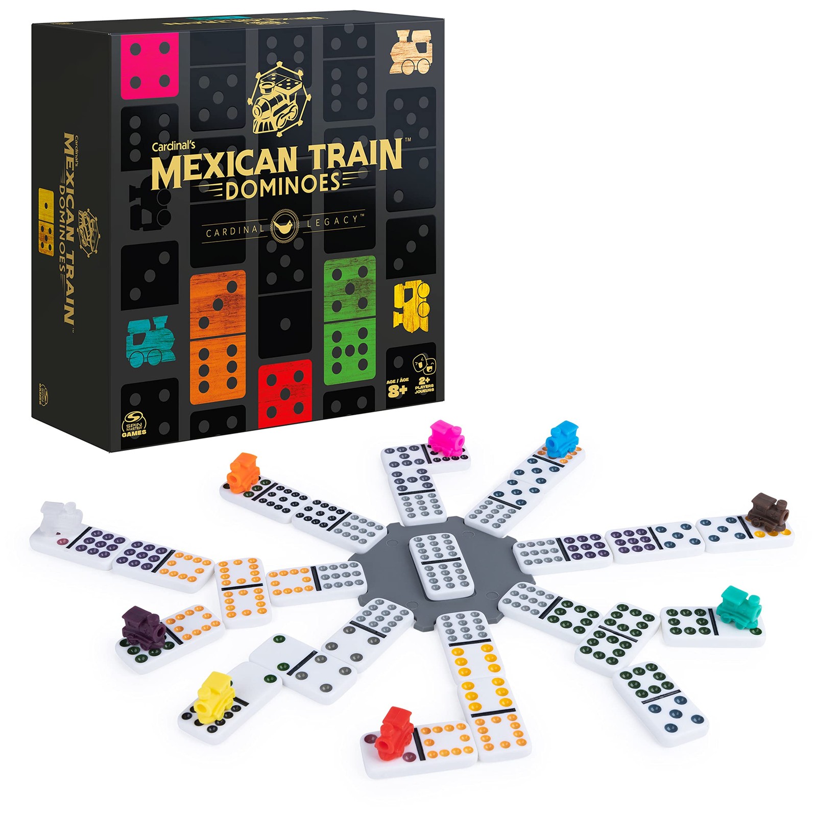Spin Master Games Legacy Deluxe Mexican One Size, Train Dominoes