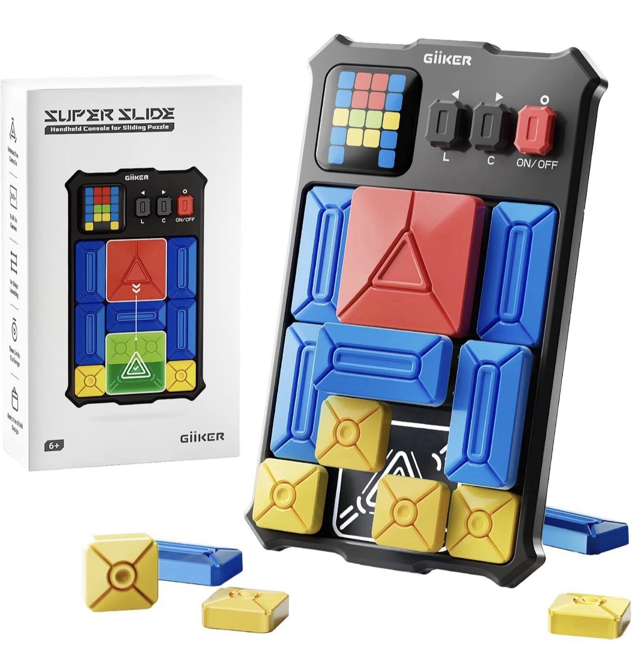 GiiKER Super Slide Handheld Console Puzzle Game 500+ Smart Brain Teaser Toy Gift