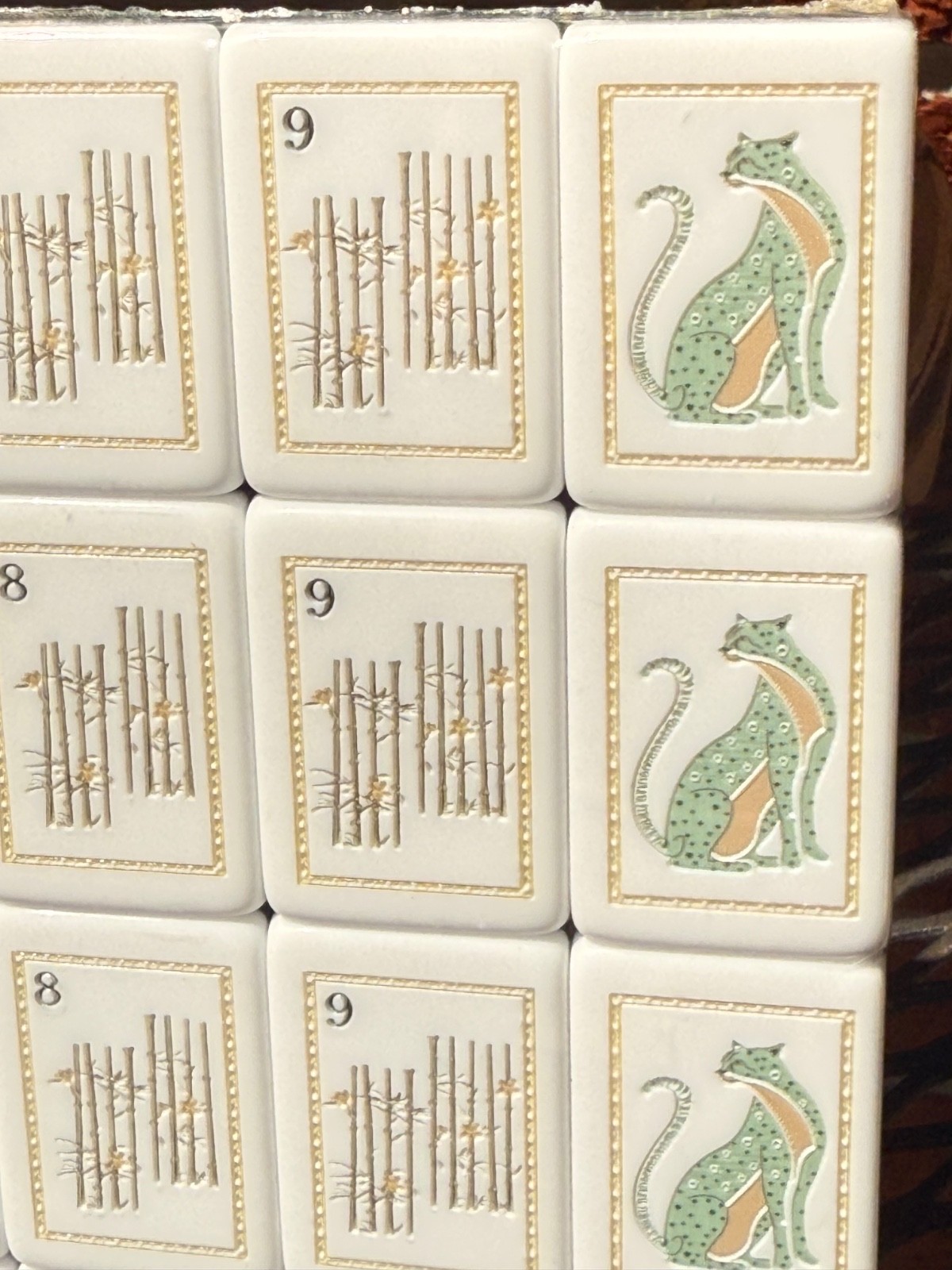 Lotus mahjong tiles