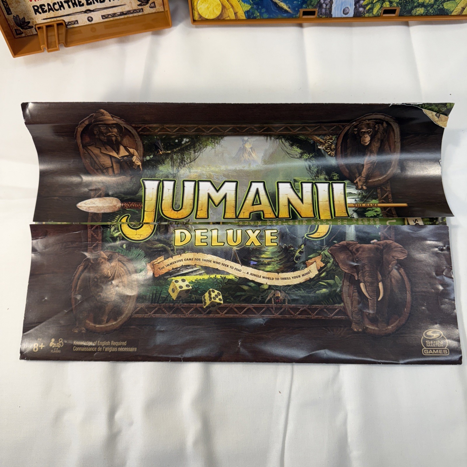 Jumanji Deluxe Replacement Parts Board Instructions Box No Pieces Tested Works