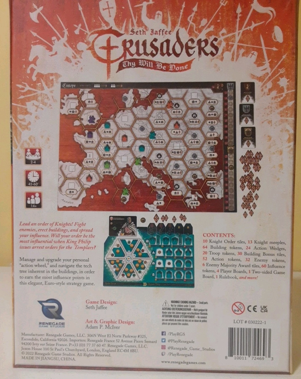 shrink CRUSADERS THY WILL BE DONE Board Game Renegade Studios English