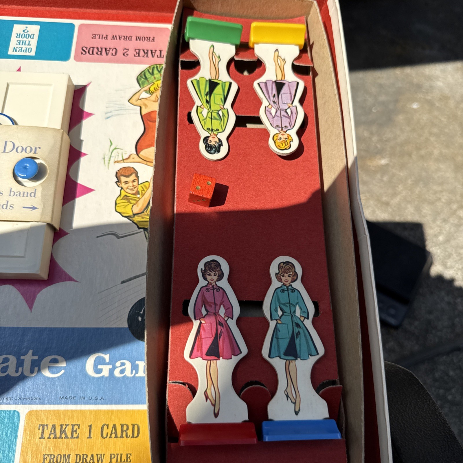 Vintage 1965 Mystery Date Game Milton Bradley Original Box Complete Set