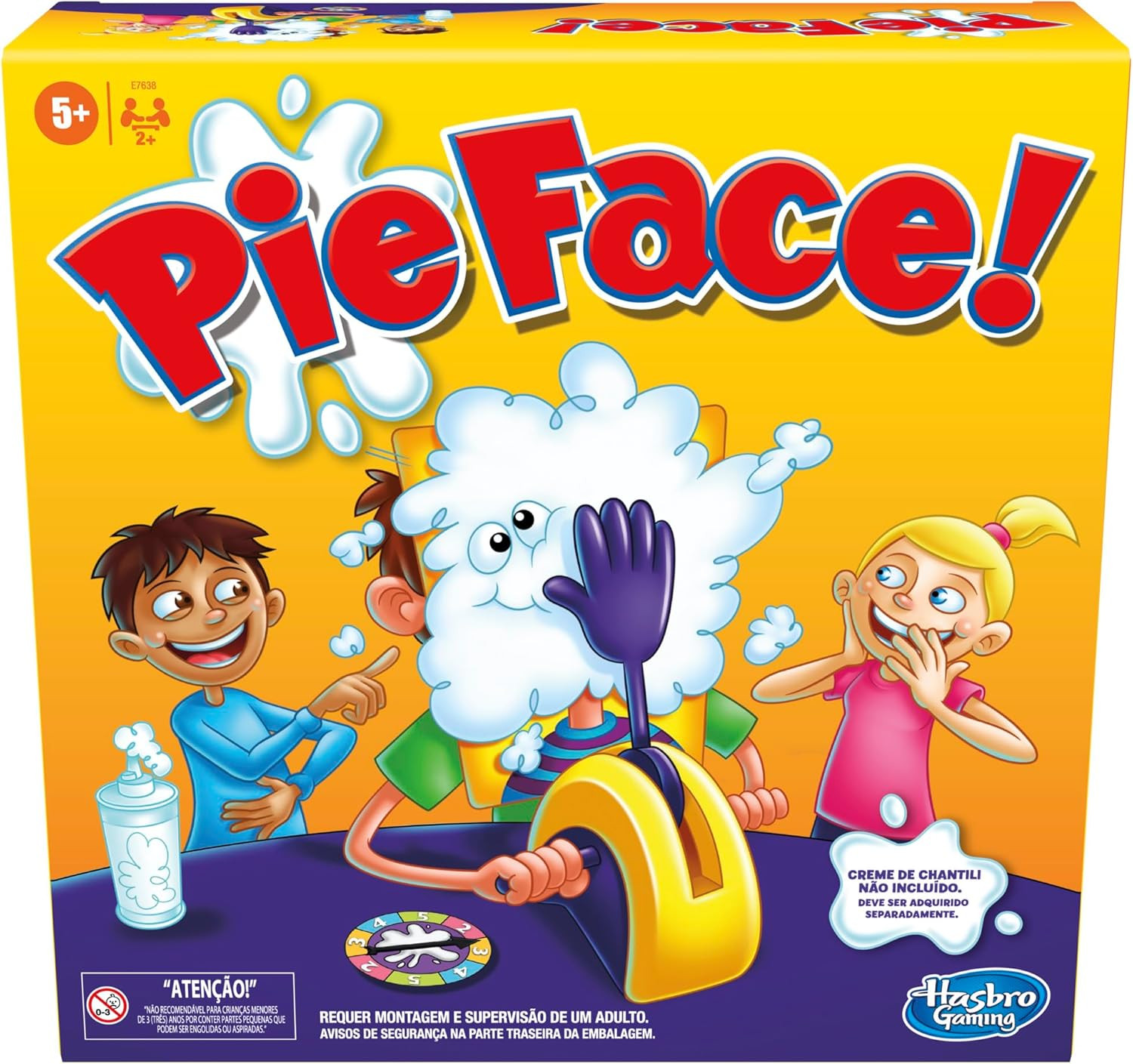 Pie Face Game | Whipped Cream Family Board Game for Kids | Ages 5 and up | for 2