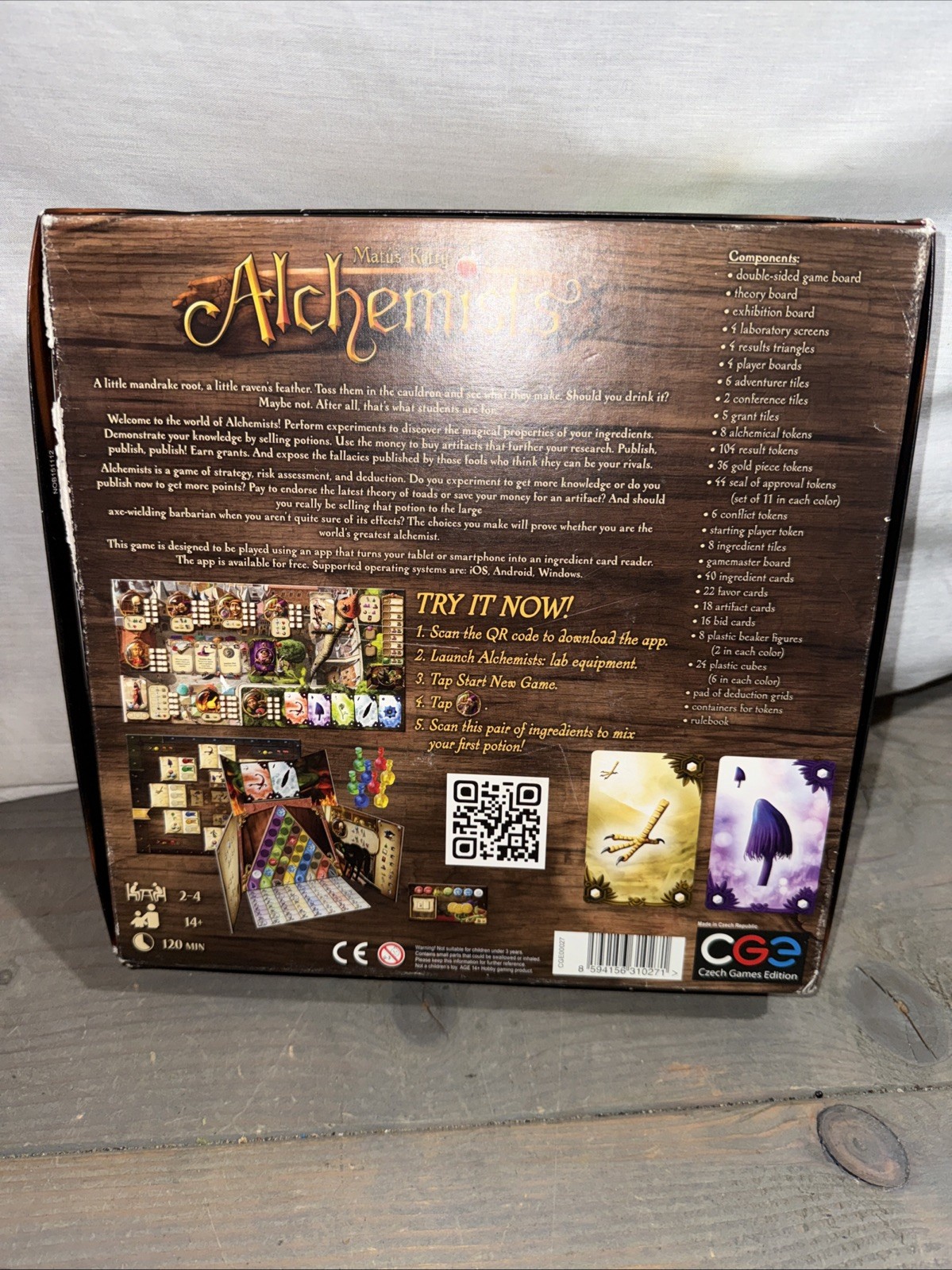 Matus Kotry Alchemists game 2 to 4 players Ages 13+ Unused But open Box 9