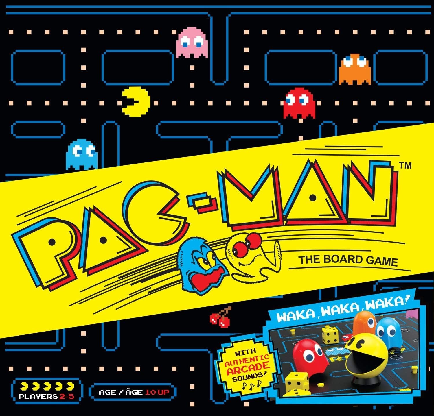 Collaborative Pac-Man Board Game: Electronic Pawn, Classic Waka Sounds, Ages 10+