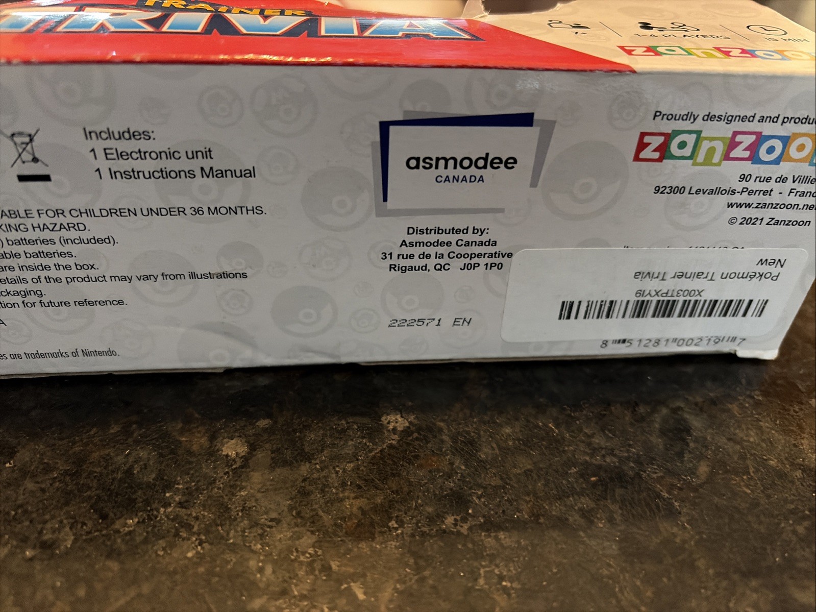 Pokémon Trainer Trivia Game BrandNew (Box Damaged)