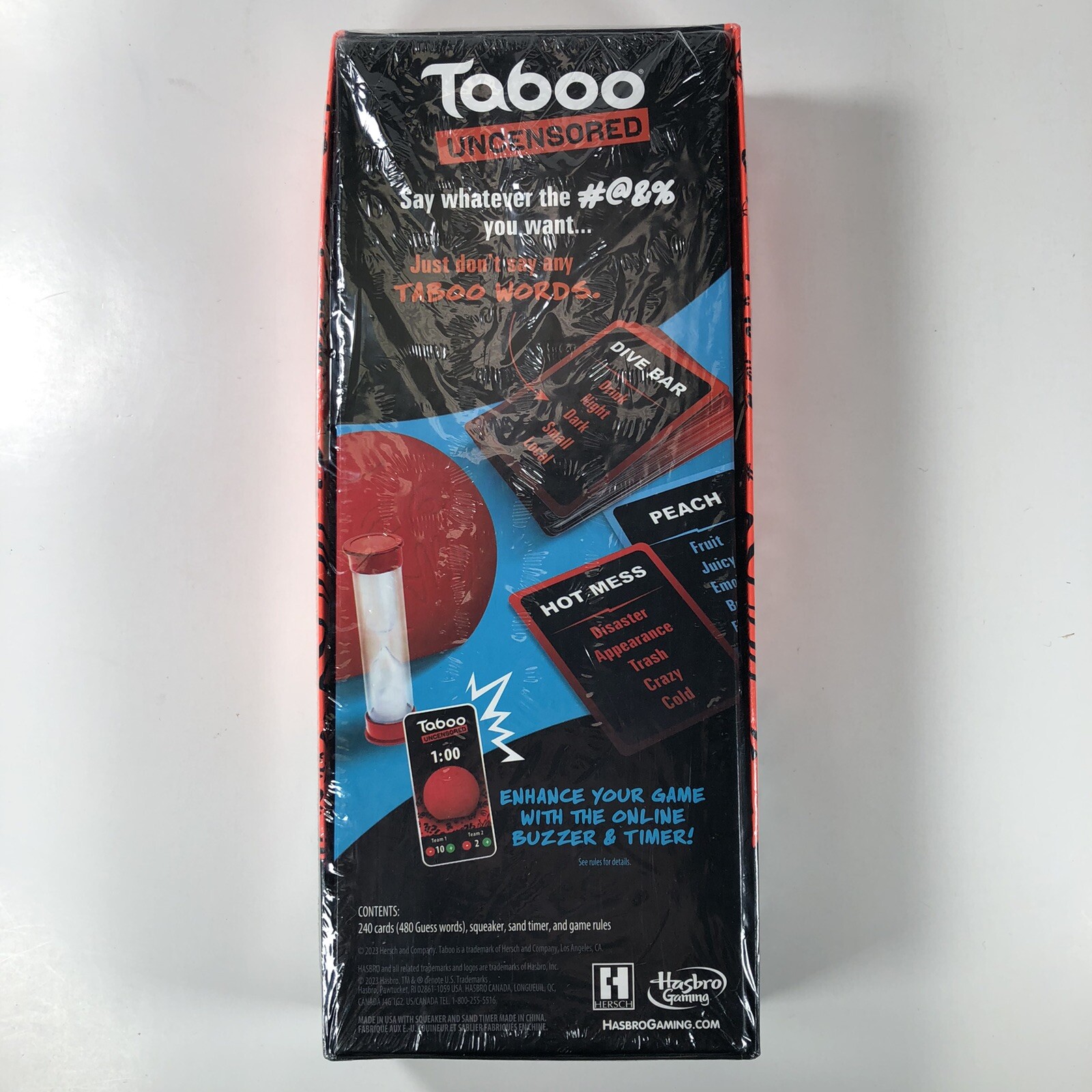 Taboo Uncensored Card Game for Adults Word Game Unspeakable Words Hasbro NEW!